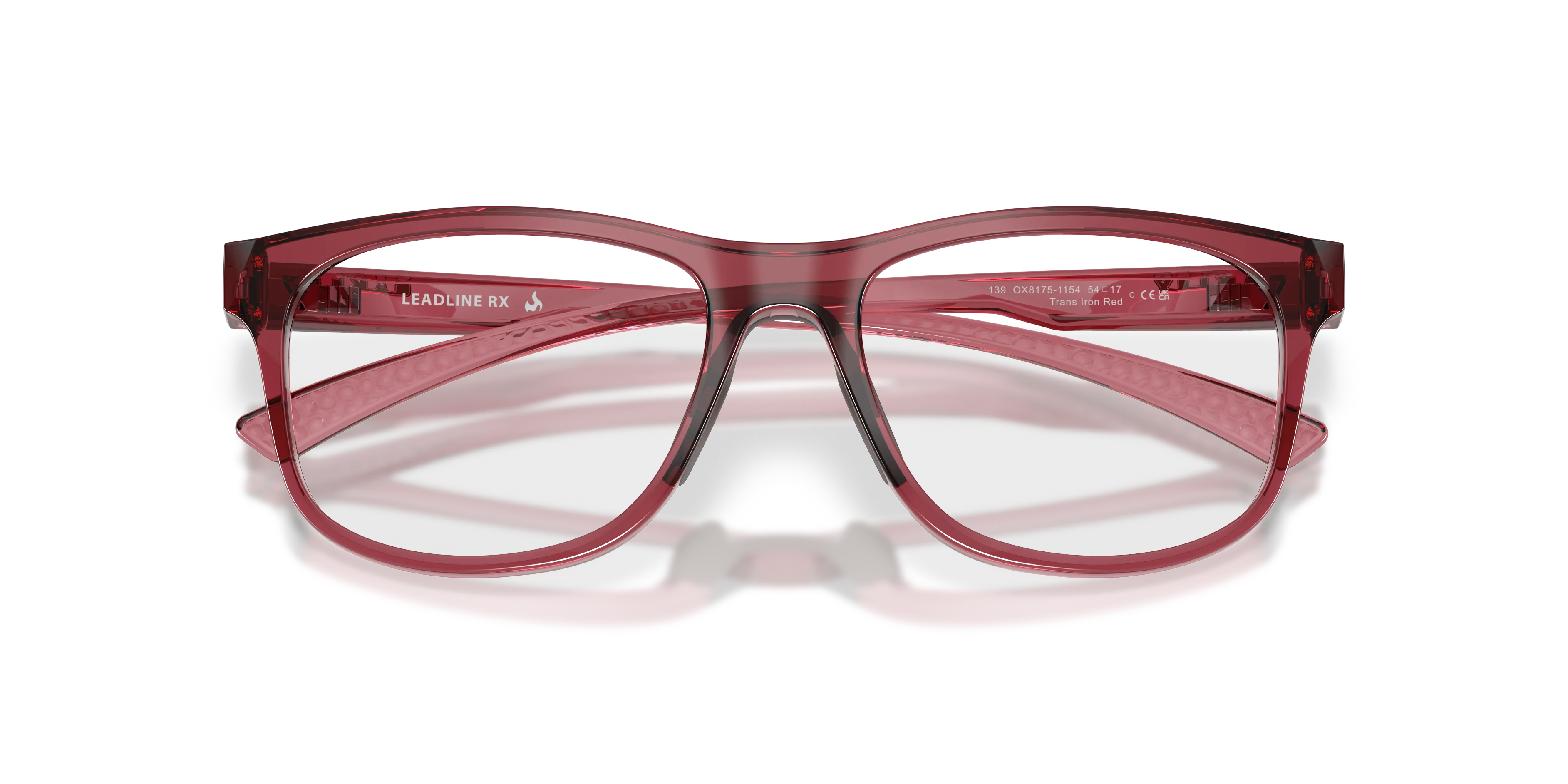 Oakley OX8175 LEADLINE RX 817511 Montature da vista O_Matter Rosso Trasparente Squadrata Normale - immagine 2