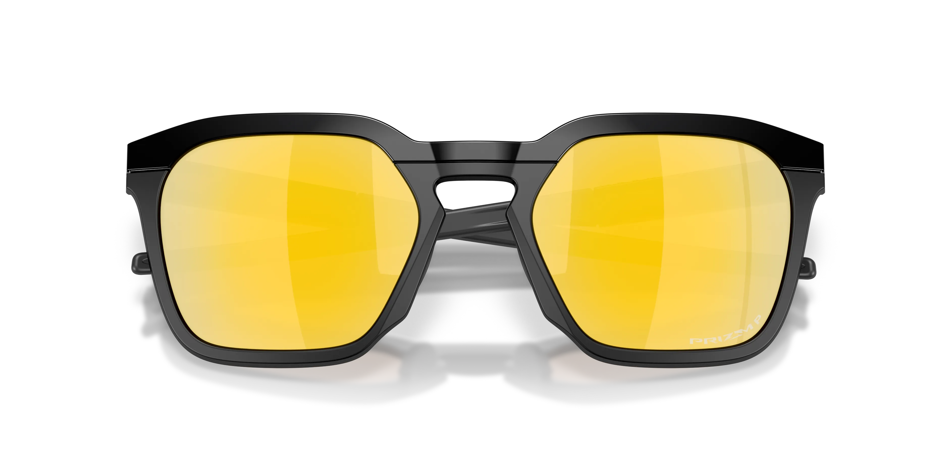 Oakley OO9555 HSTN SQ 2.0 955507 Occhiali da sole O_Matter Nero Oro Squadrata Polarizzata - immagine 2