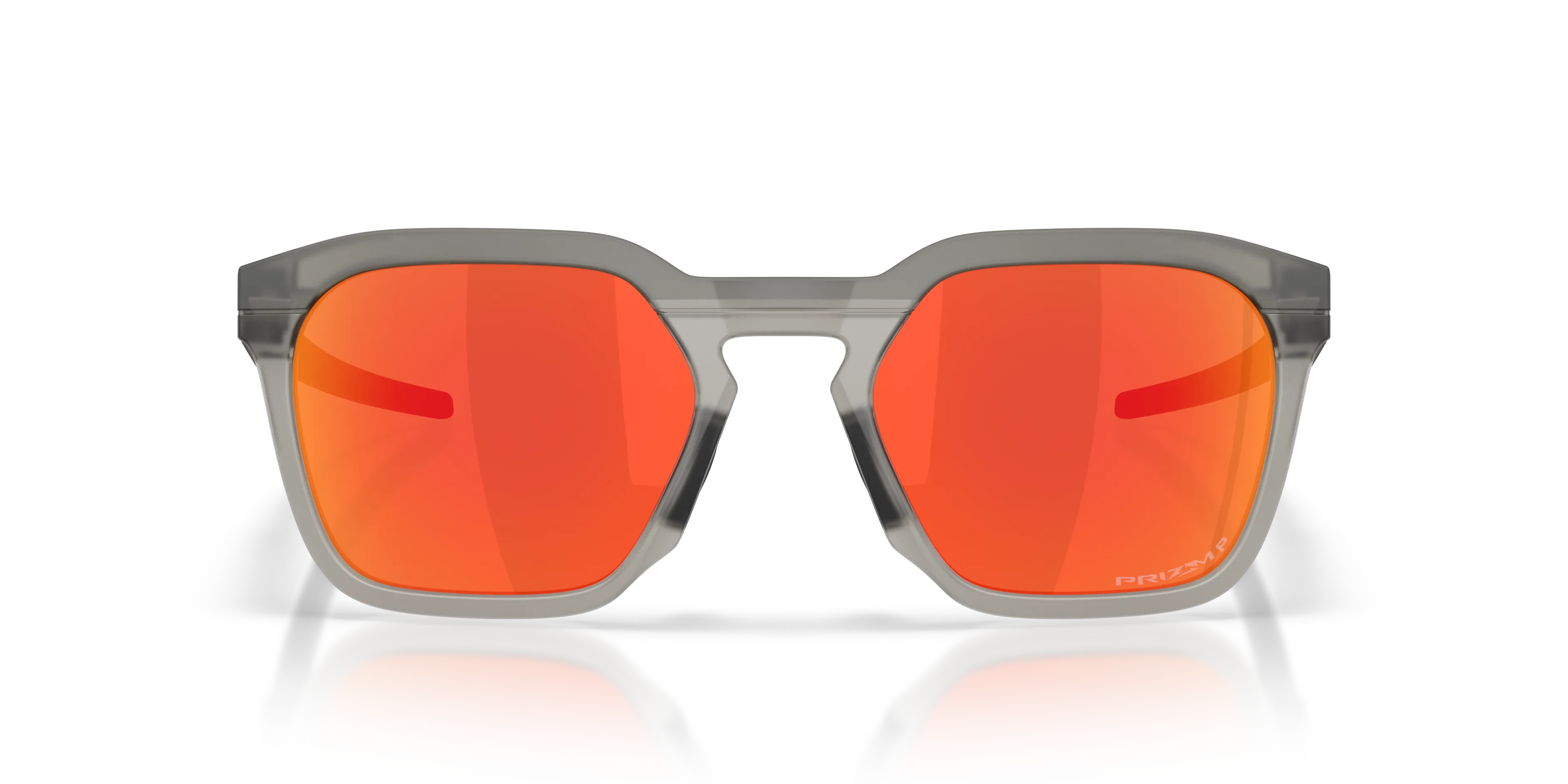 Oakley OO9555 HSTN SQ 2.0 955506 Occhiali da sole O_Matter Grigio Rosso Squadrata Polarizzata - immagine 3