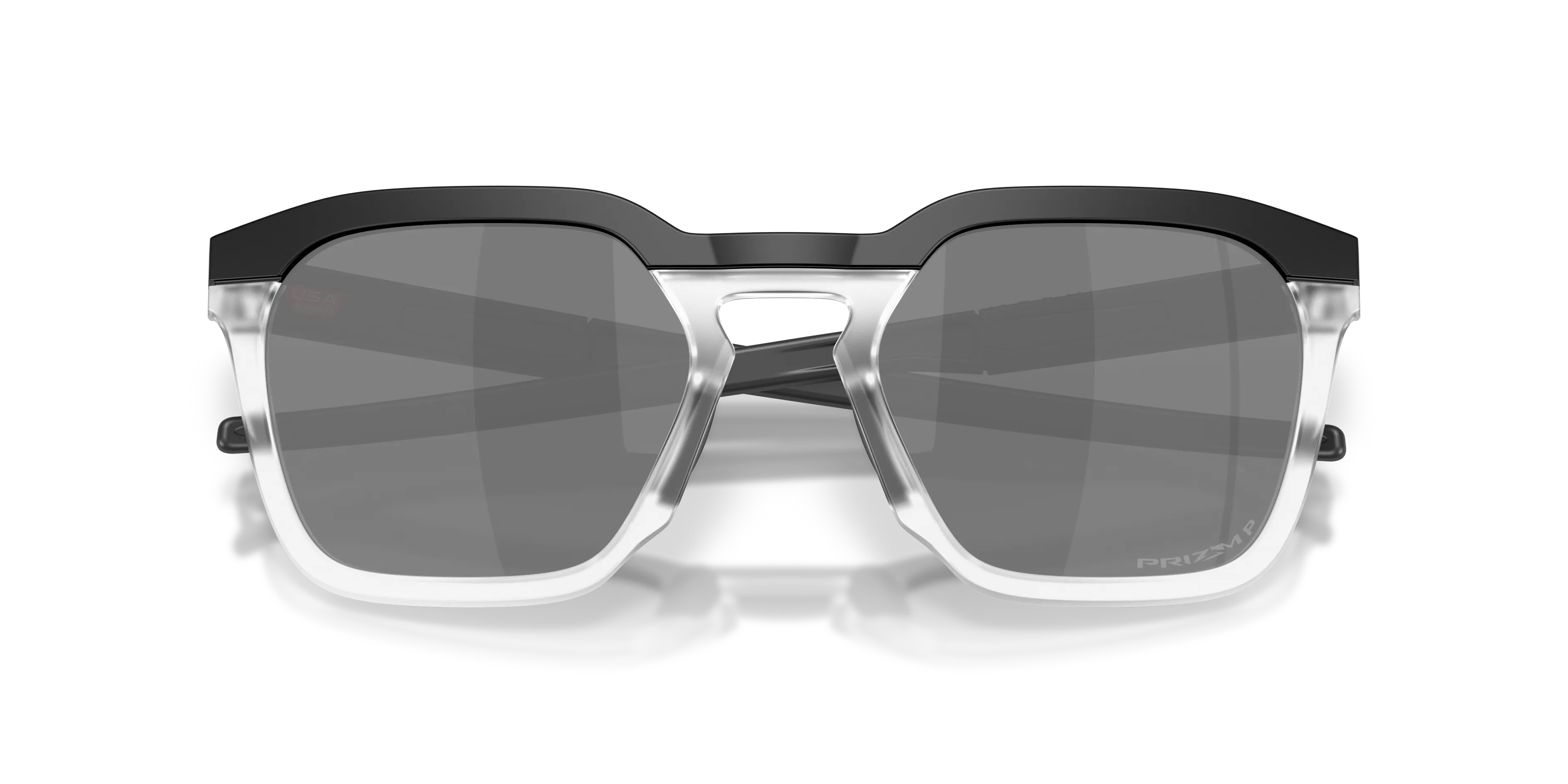 Oakley OO9555 HSTN SQ 2.0 955505 Occhiali da sole O_Matter Nero Grigio Squadrata Polarizzata - immagine 2