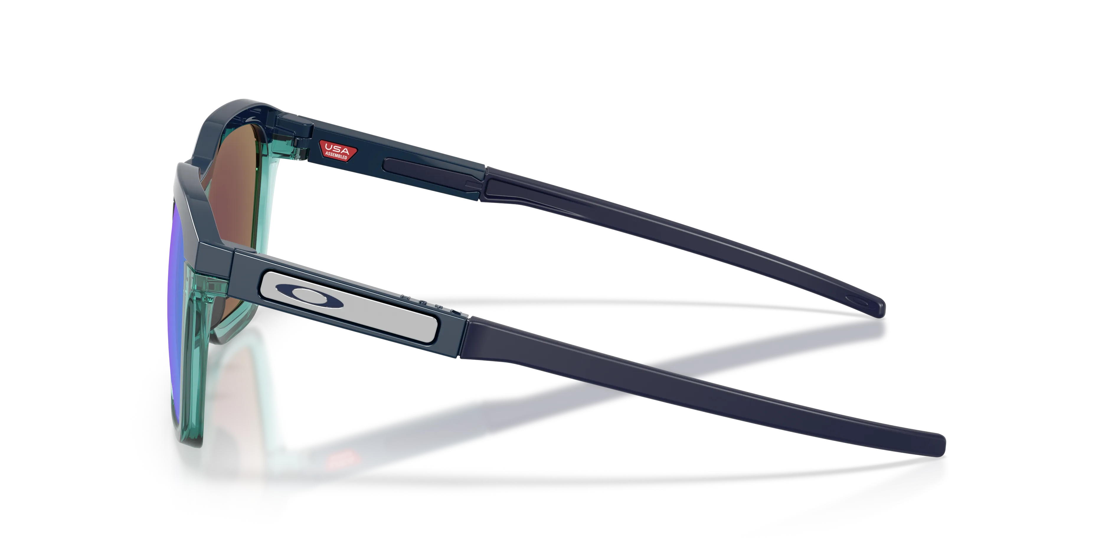 Oakley OO9555 HSTN SQ 2.0 955503 Occhiali da sole O_Matter Blu Blu Squadrata Normale - immagine 4