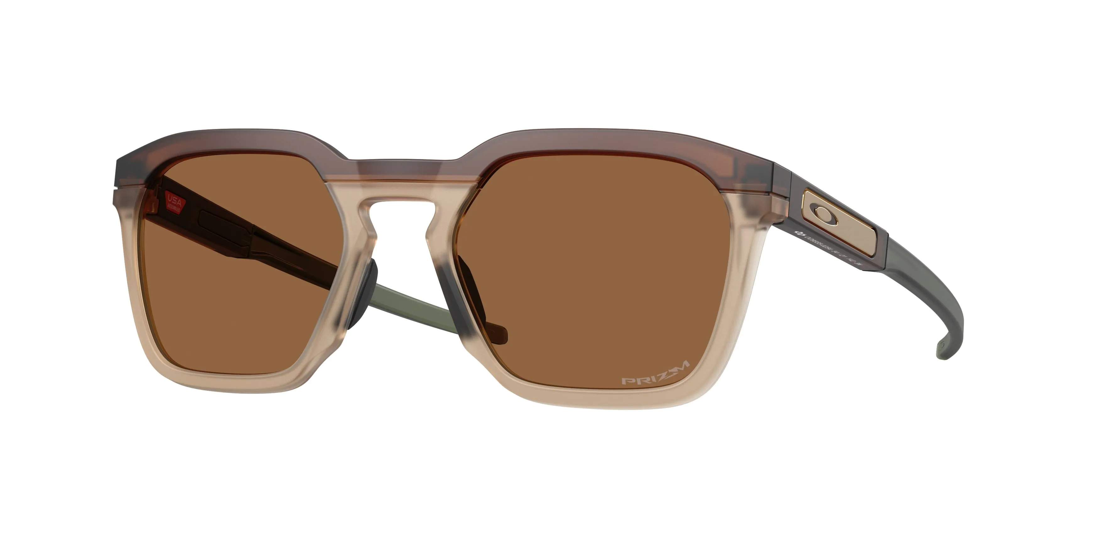 Oakley OO9555 HSTN SQ 2.0 955502 Occhiali da sole O_Matter Marrone Bronzo Squadrata Normale - immagine 1