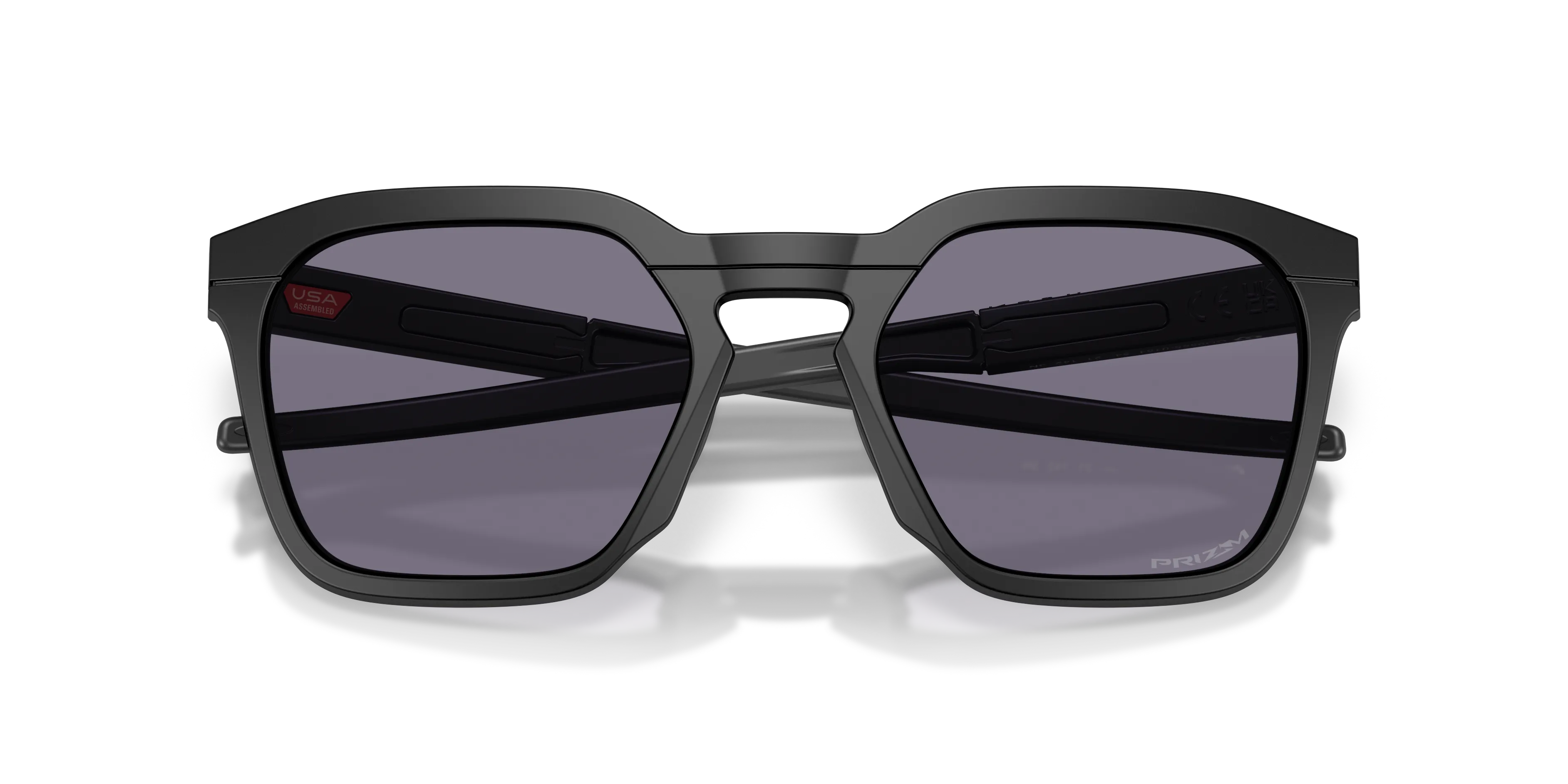Oakley OO9555 HSTN SQ 2.0 955501 Occhiali da sole O_Matter Nero Grigio Squadrata Normale - immagine 2