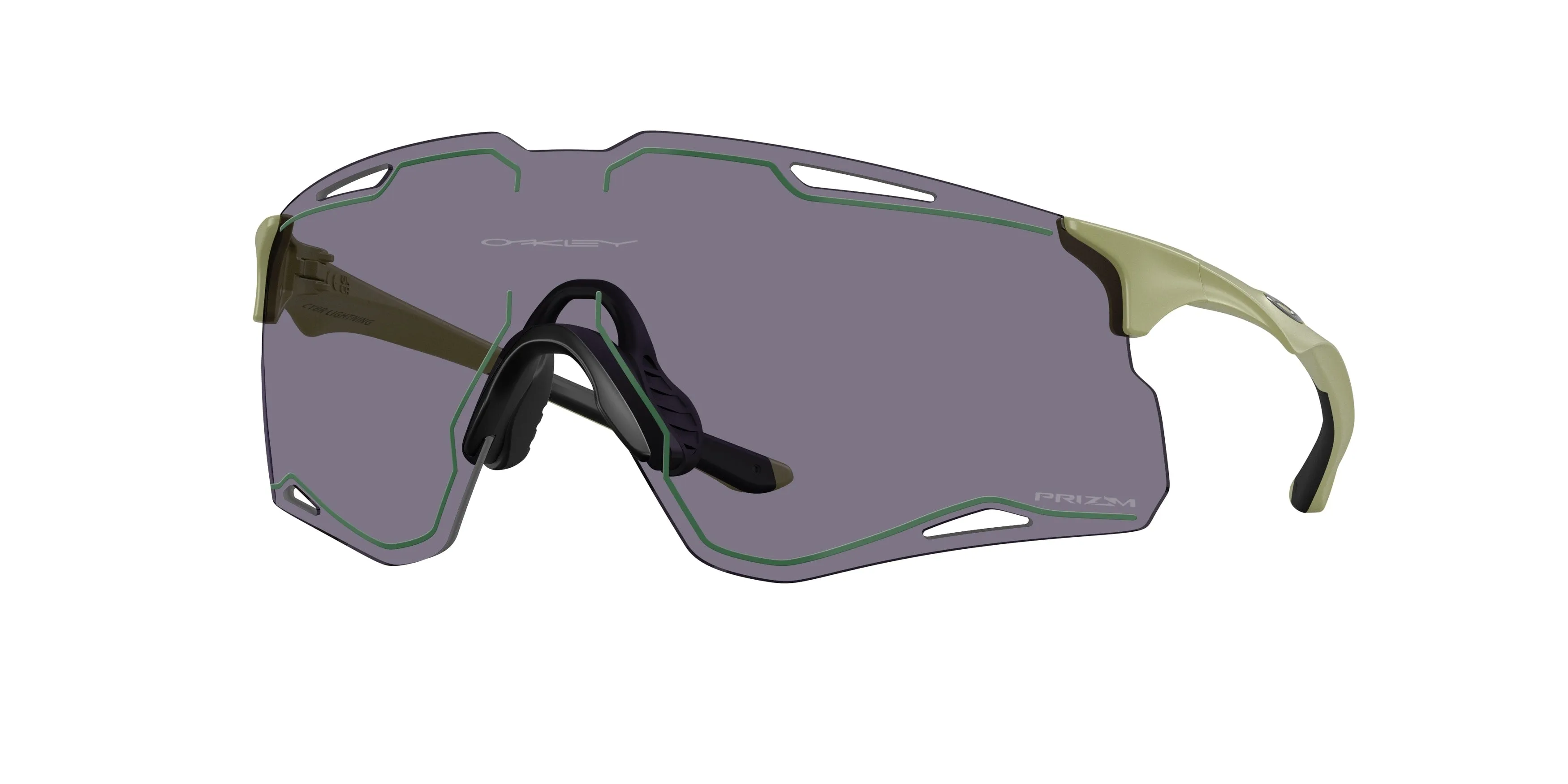 Oakley OO9538D CYBR LIGHTNING 953808 Occhiali da sole O_Matter Verde Grigio Squadrata Normale - immagine 1