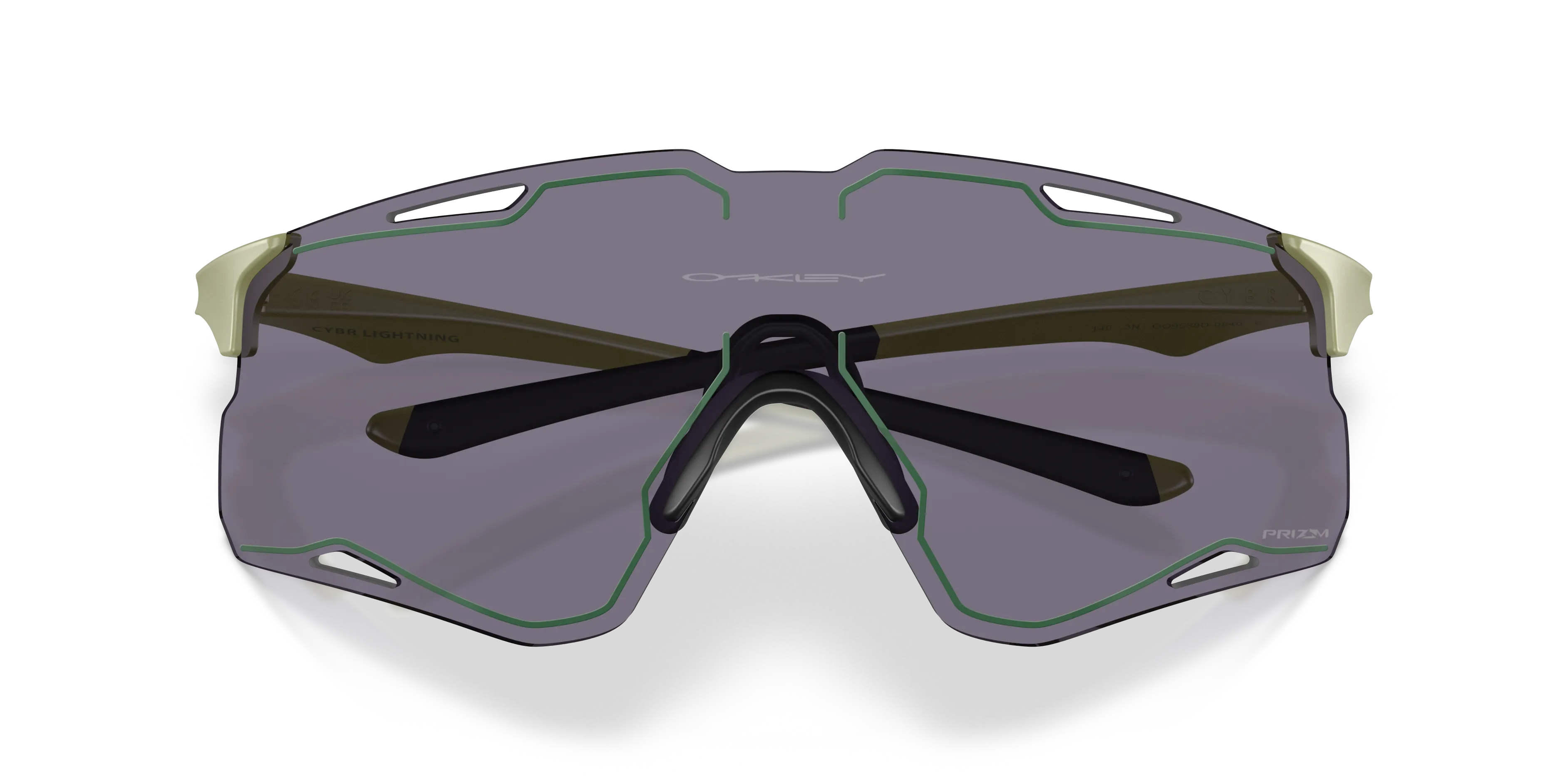 Oakley OO9538D CYBR LIGHTNING 953808 Occhiali da sole O_Matter Verde Grigio Squadrata Normale - immagine 2