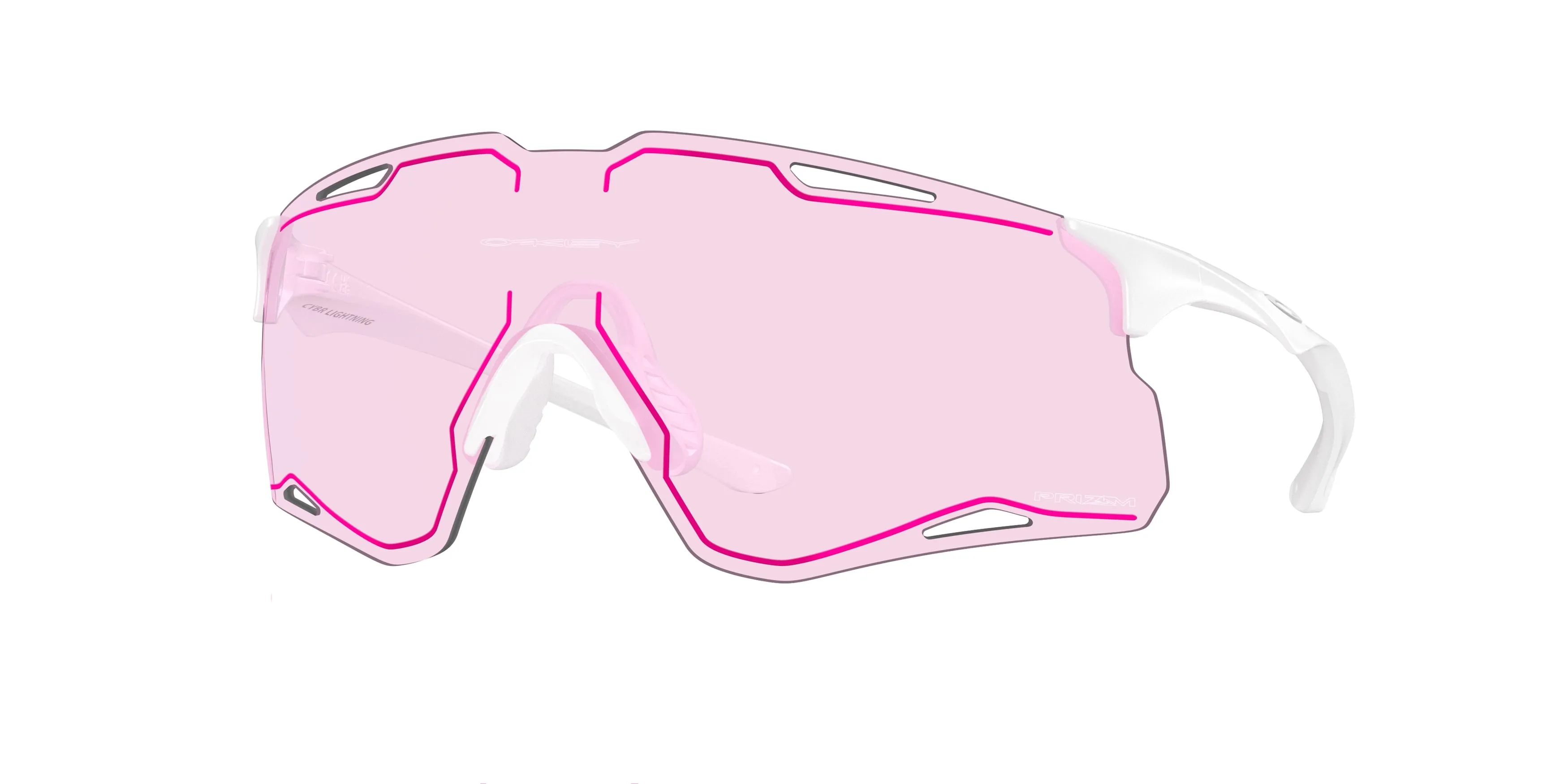Oakley OO9538D CYBR LIGHTNING 953806 Occhiali da sole O_Matter Bianco Rosa Squadrata Normale - immagine 1