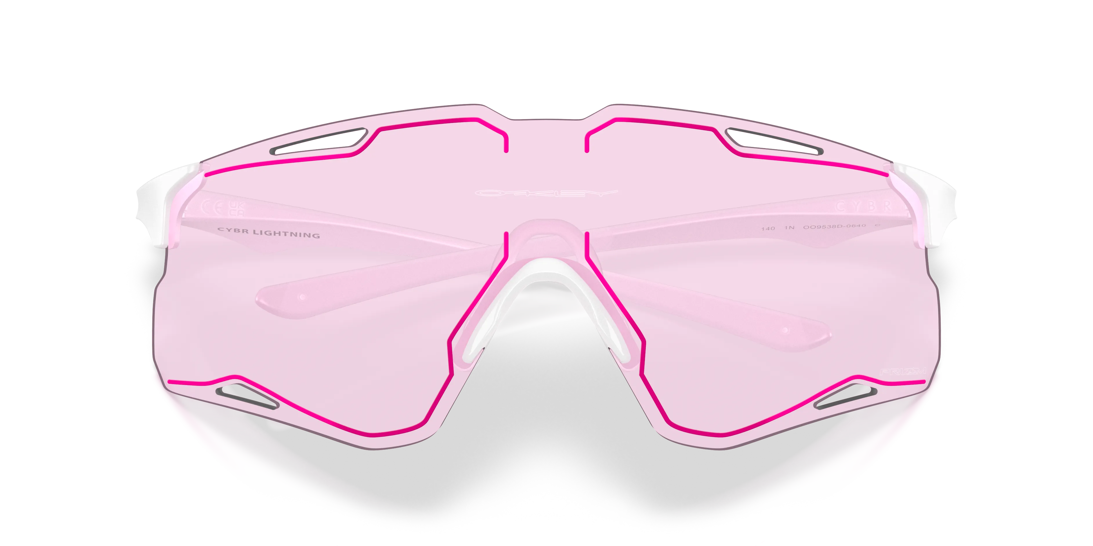 Oakley OO9538D CYBR LIGHTNING 953806 Occhiali da sole O_Matter Bianco Rosa Squadrata Normale - immagine 2