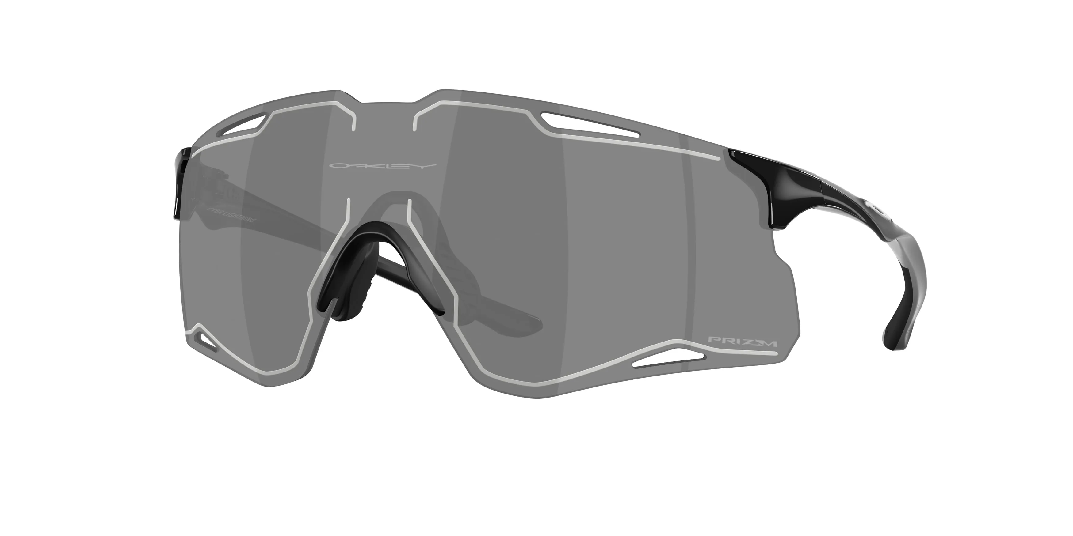 Oakley OO9538D CYBR LIGHTNING 953801 Occhiali da sole O_Matter Nero Grigio Squadrata Normale - immagine 1