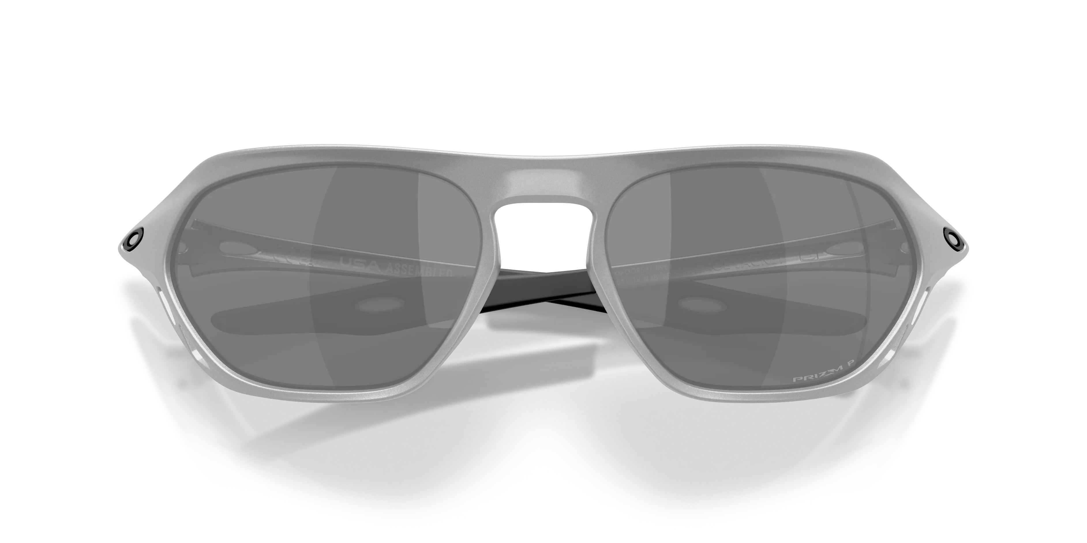 Oakley OO9537 CAGE JACKET 953709 Occhiali da sole O_Matter Argento Grigio Geometrica Polarizzata - immagine 2