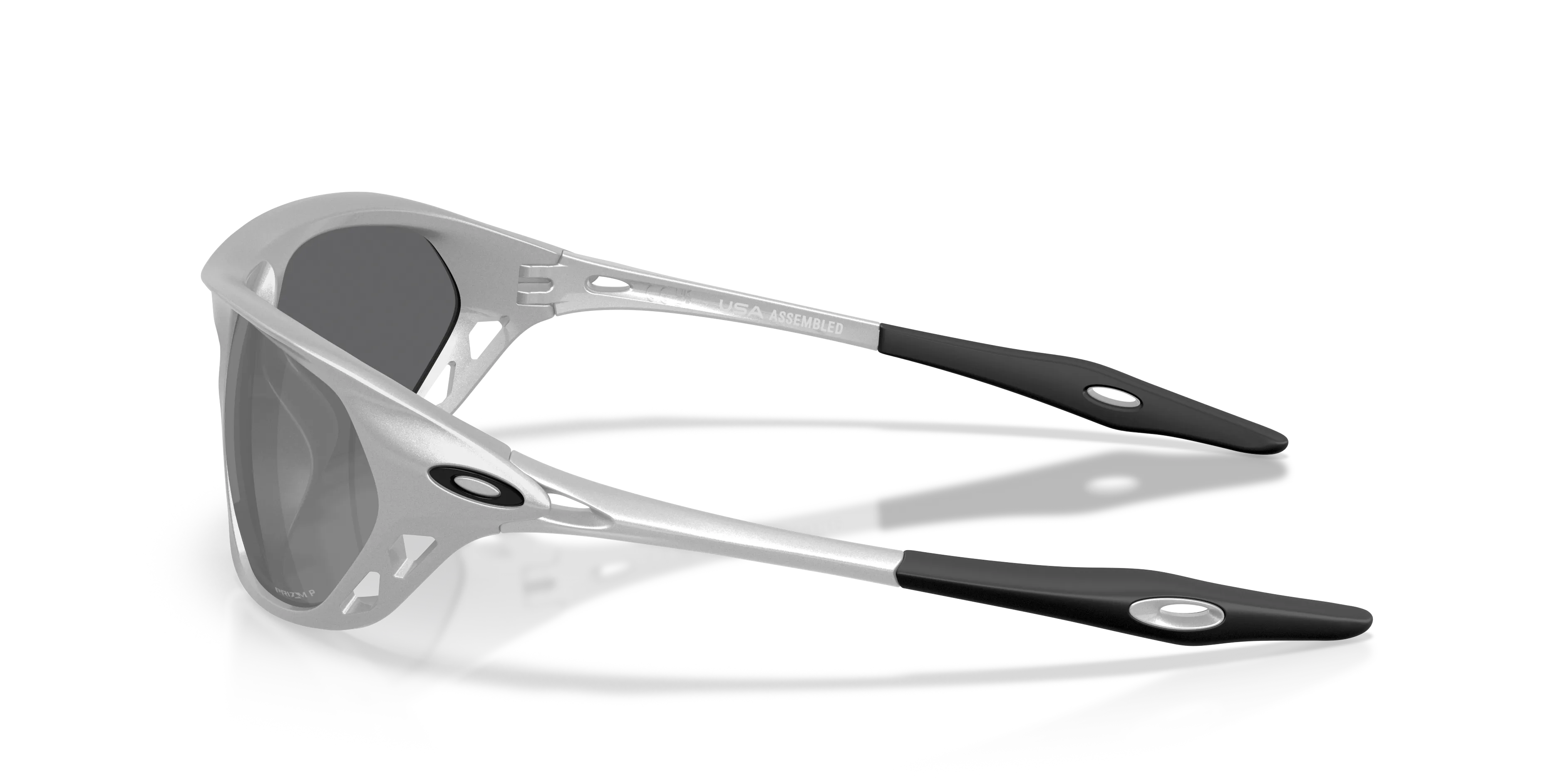 Oakley OO9537 CAGE JACKET 953709 Occhiali da sole O_Matter Argento Grigio Geometrica Polarizzata - immagine 4