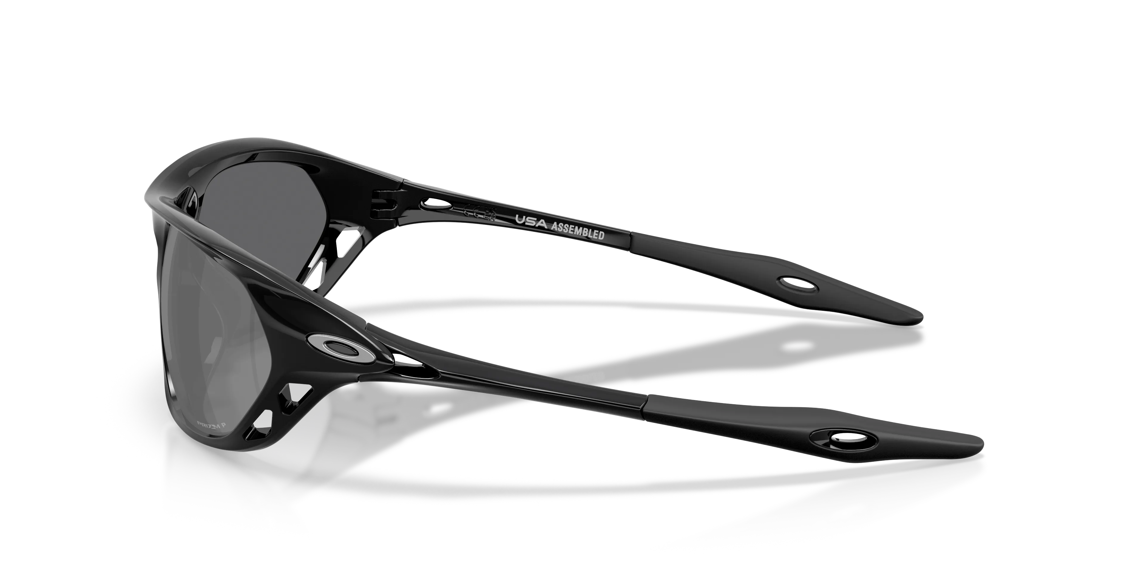 Oakley OO9537 CAGE JACKET 953708 Occhiali da sole O_Matter Nero Grigio Geometrica Polarizzata - immagine 4
