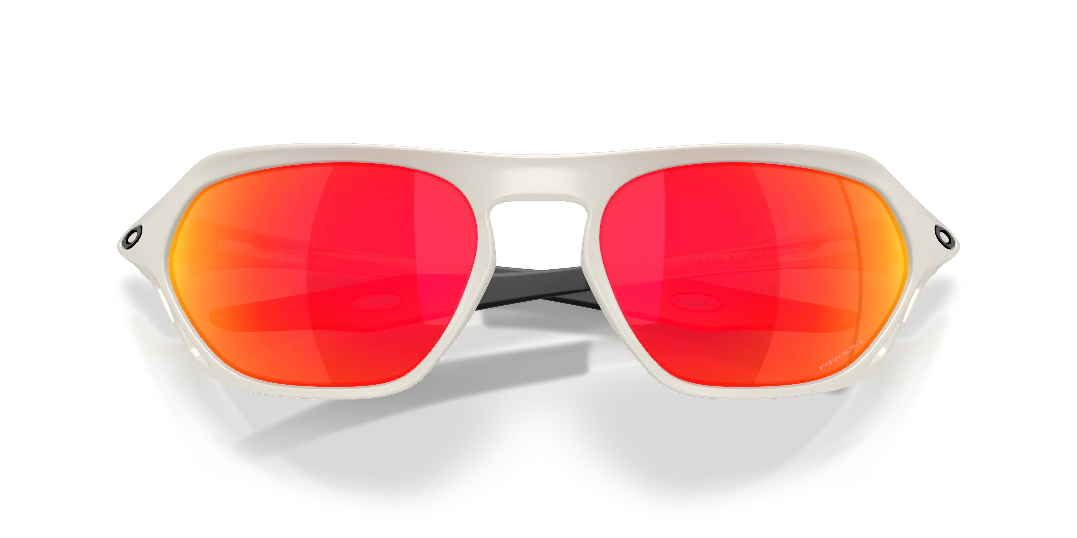 Oakley OO9537 CAGE JACKET 953705 Occhiali da sole O_Matter Bianco Rosso Geometrica Normale - immagine 2