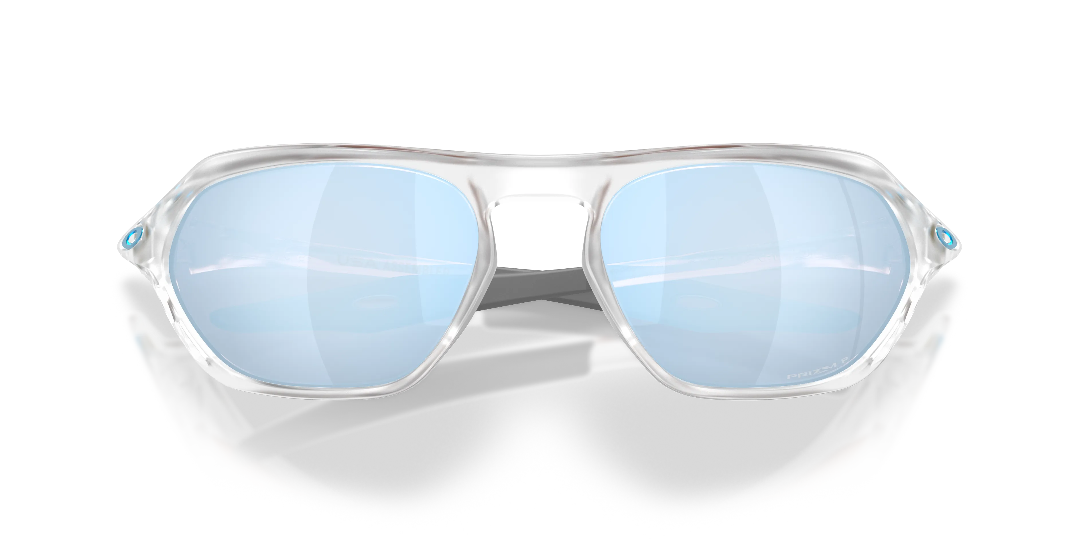 Oakley OO9537 CAGE JACKET 953702 Occhiali da sole O_Matter Trasparente Blu Geometrica Polarizzata - immagine 2