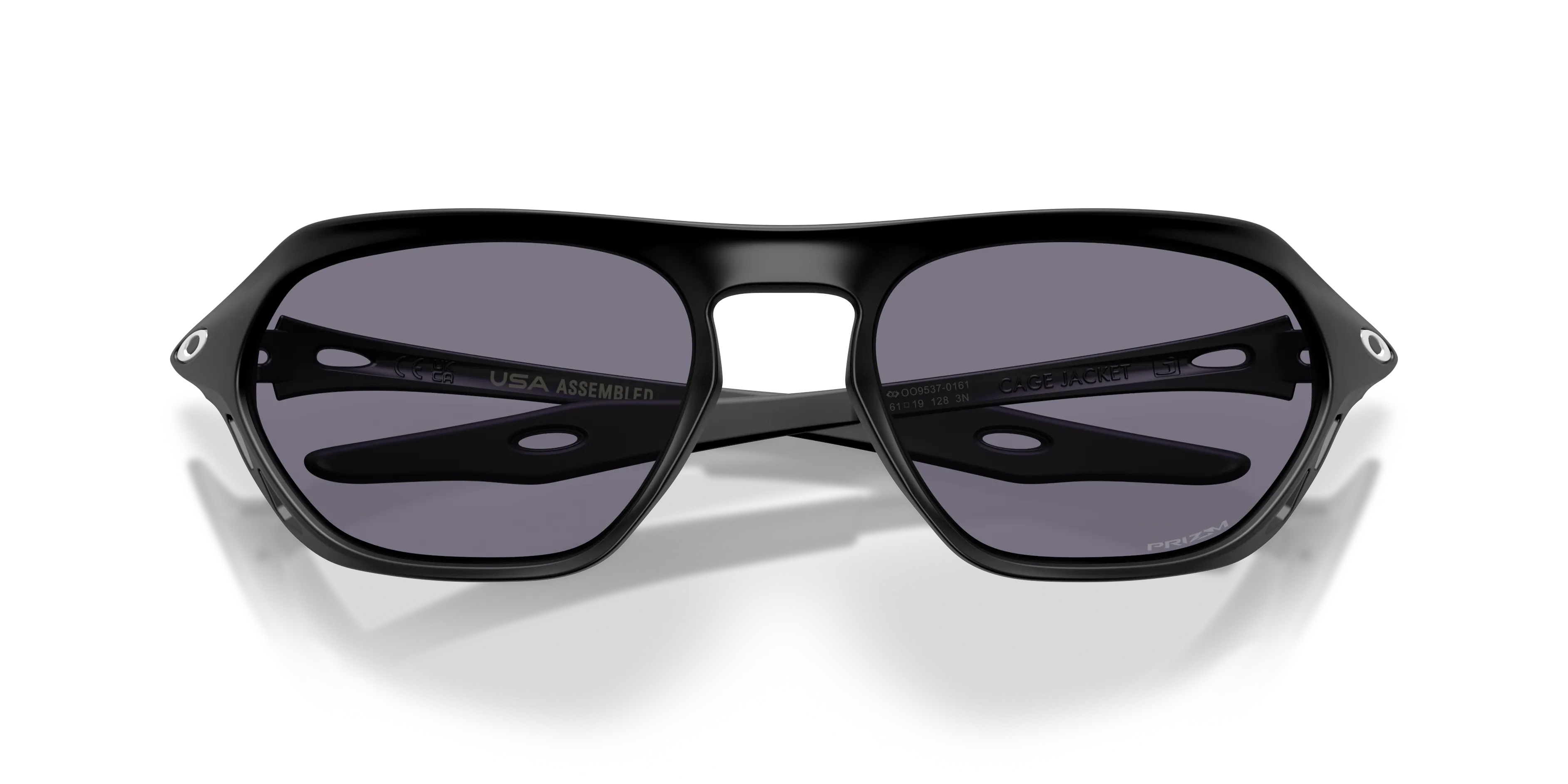 Oakley OO9537 CAGE JACKET 953701 Occhiali da sole O_Matter Nero Grigio Geometrica Normale - immagine 2