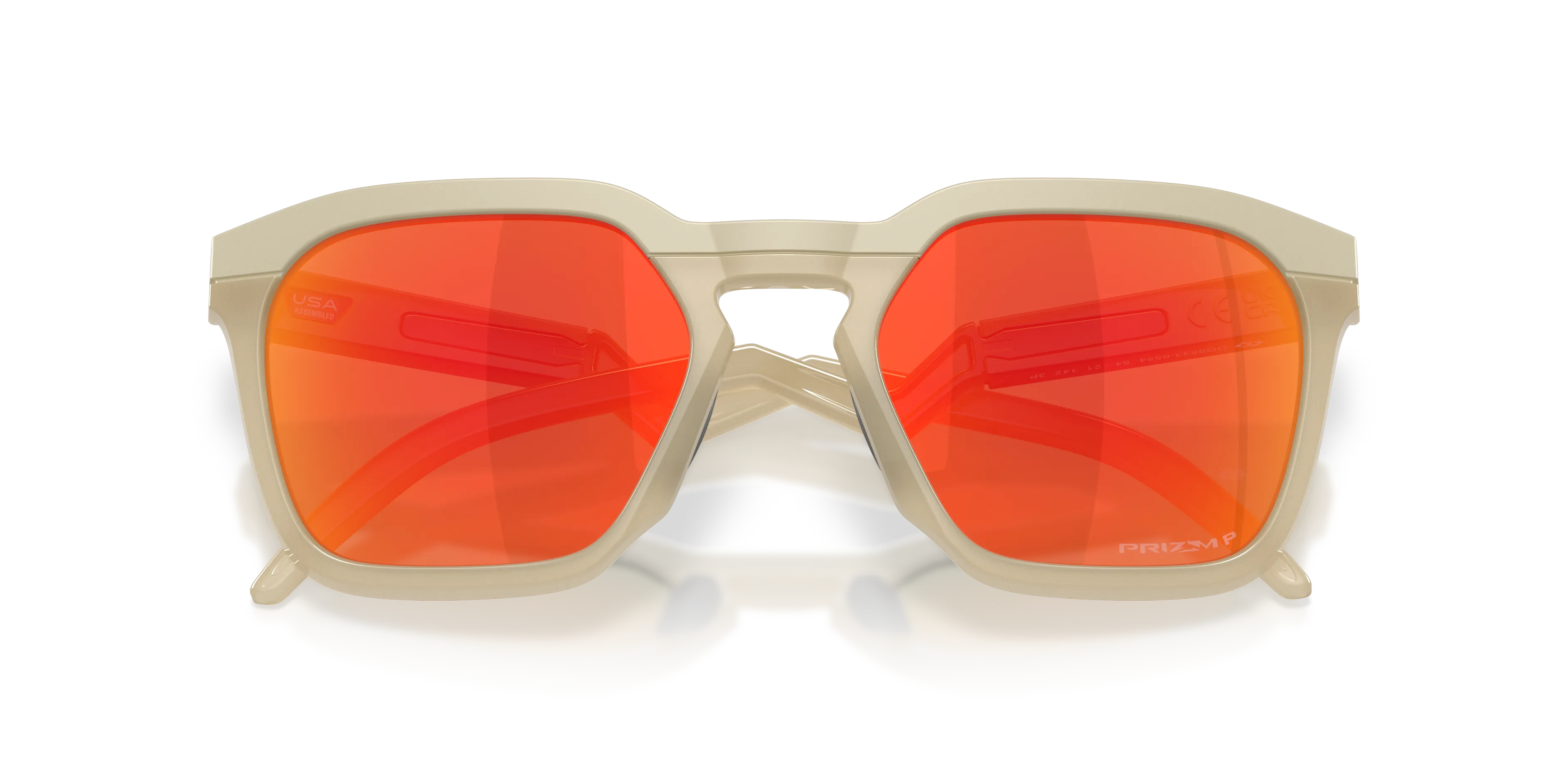Oakley OO9533 HSTN SQ 953305 Occhiali da sole O_Matter Beige Rosso Squadrata Polarizzata - immagine 2