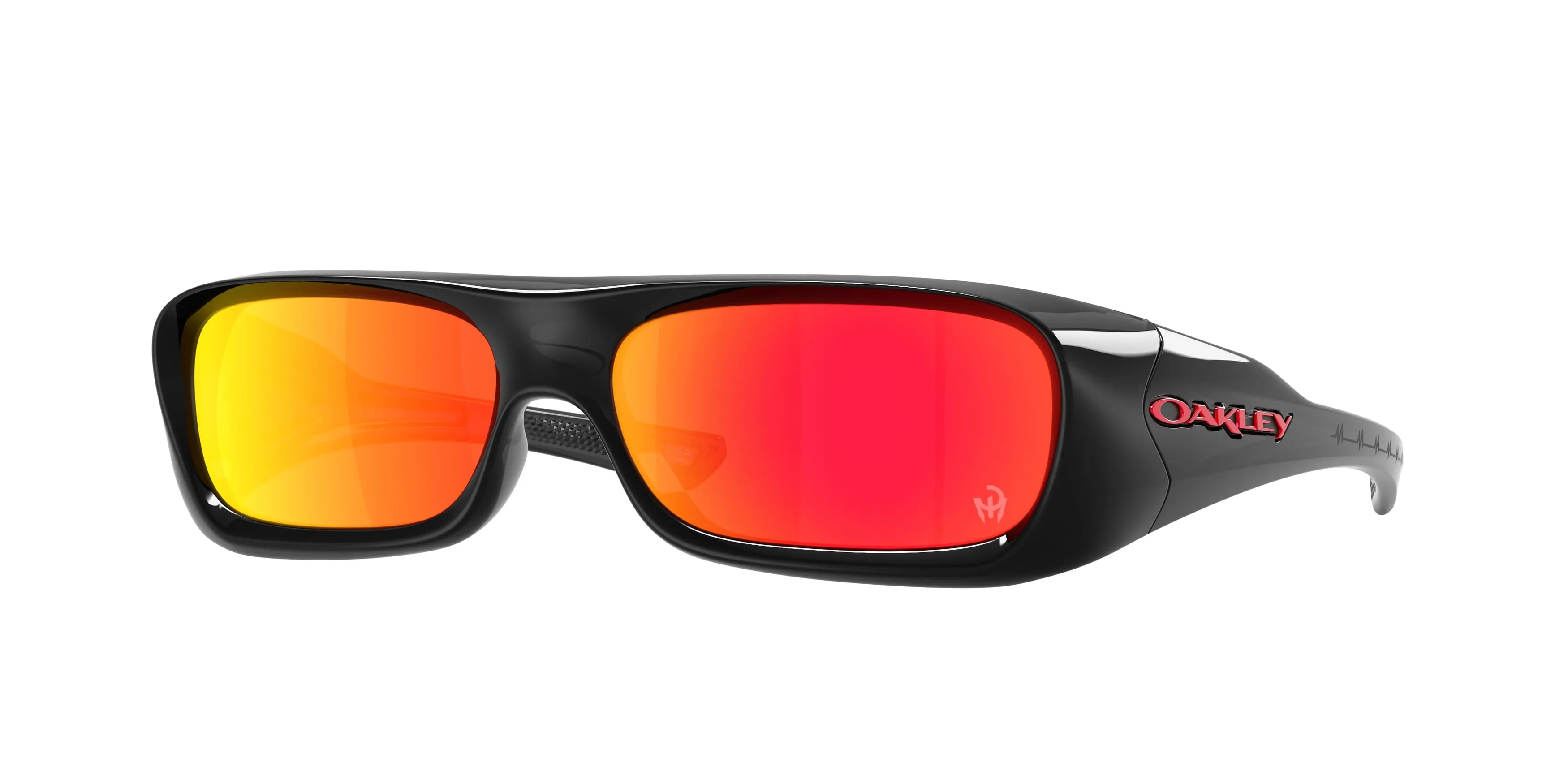 Oakley OO9520 PERMIAN 952011 Occhiali da sole O_Matter Nero Rosso Squadrata Normale - immagine 1