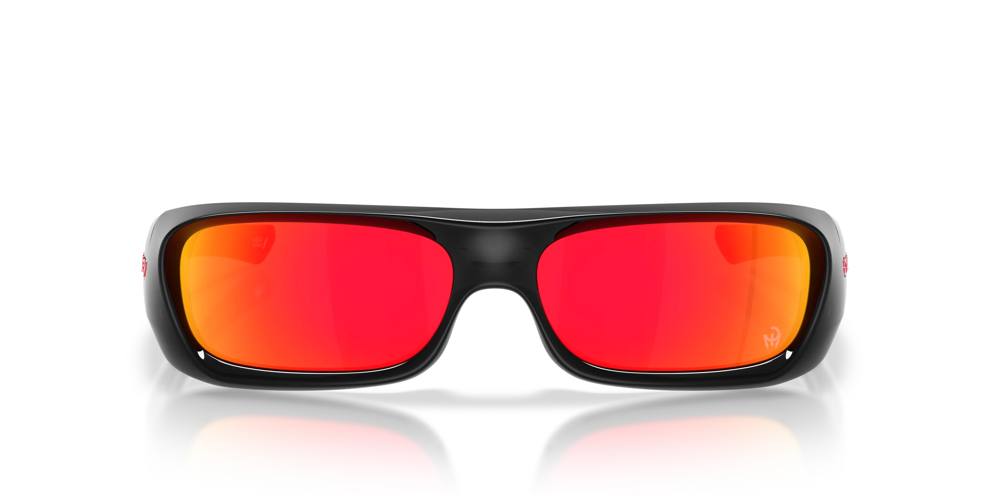 Oakley OO9520 PERMIAN 952011 Occhiali da sole O_Matter Nero Rosso Squadrata Normale - immagine 3