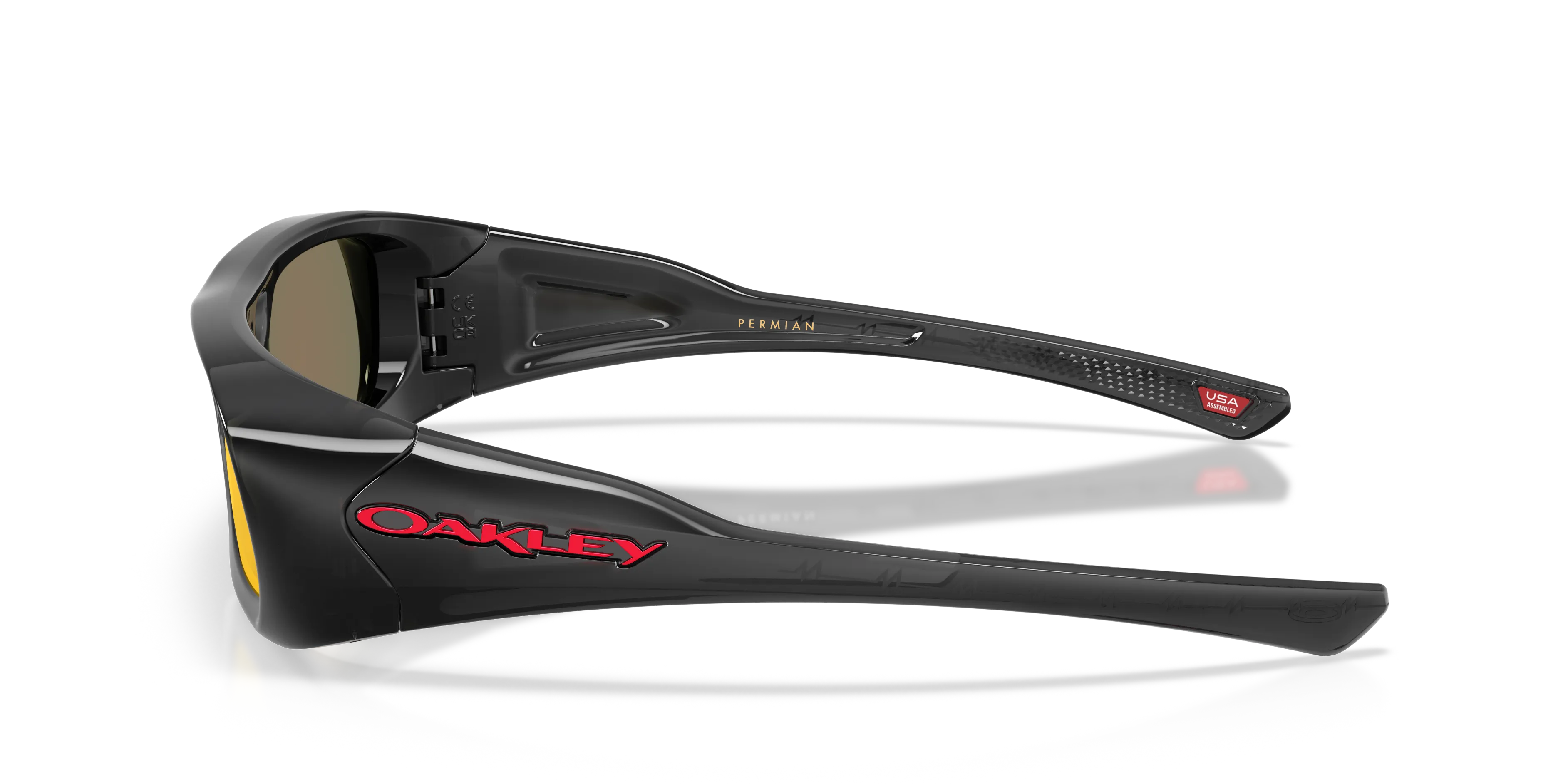 Oakley OO9520 PERMIAN 952011 Occhiali da sole O_Matter Nero Rosso Squadrata Normale - immagine 4