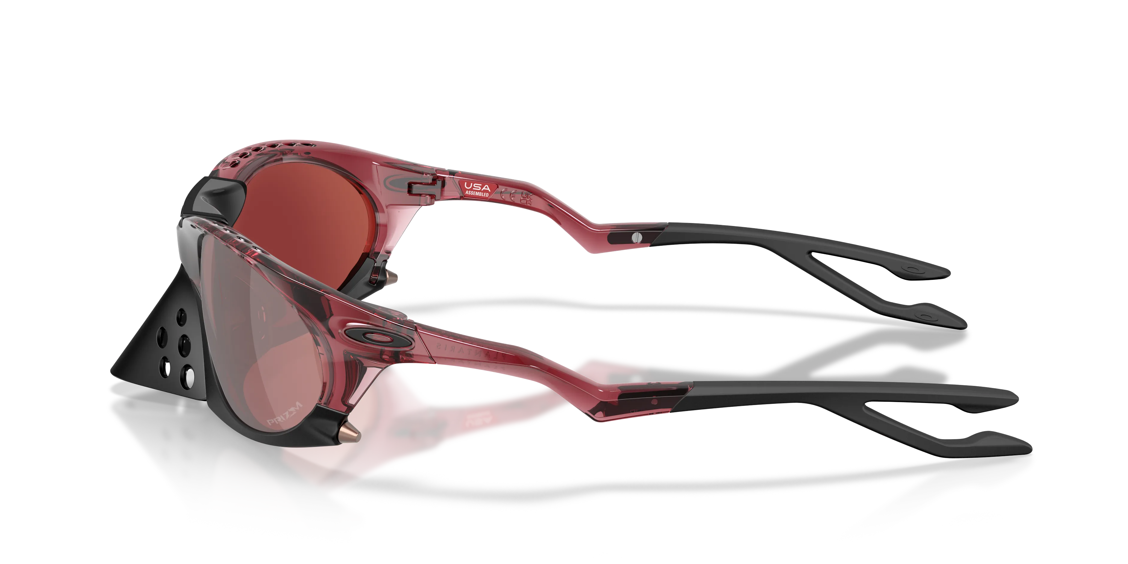 Oakley OO9437 PLANTARIS 943716 Occhiali da sole O_Matter Rosso Grigio Rotonda Normale - immagine 4