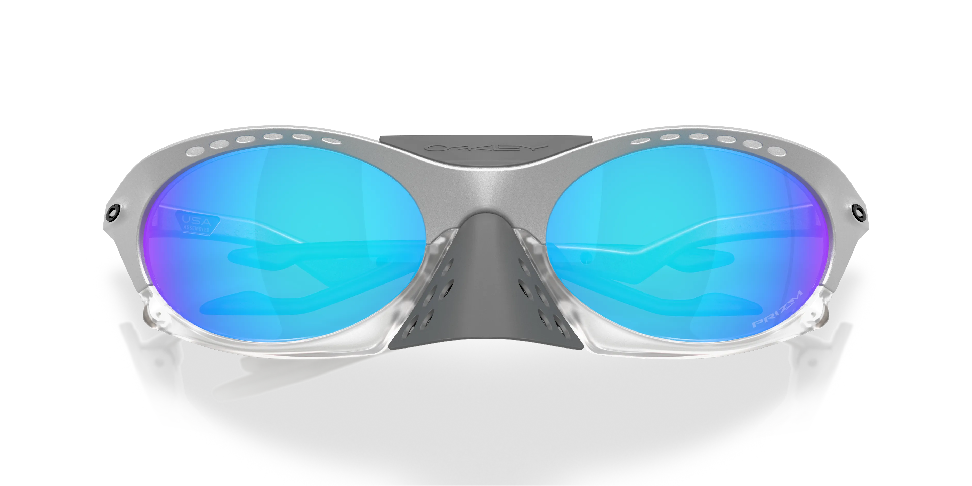 Oakley OO9437 PLANTARIS 943713 Occhiali da sole O_Matter Grigio Blu Rotonda Normale - immagine 2