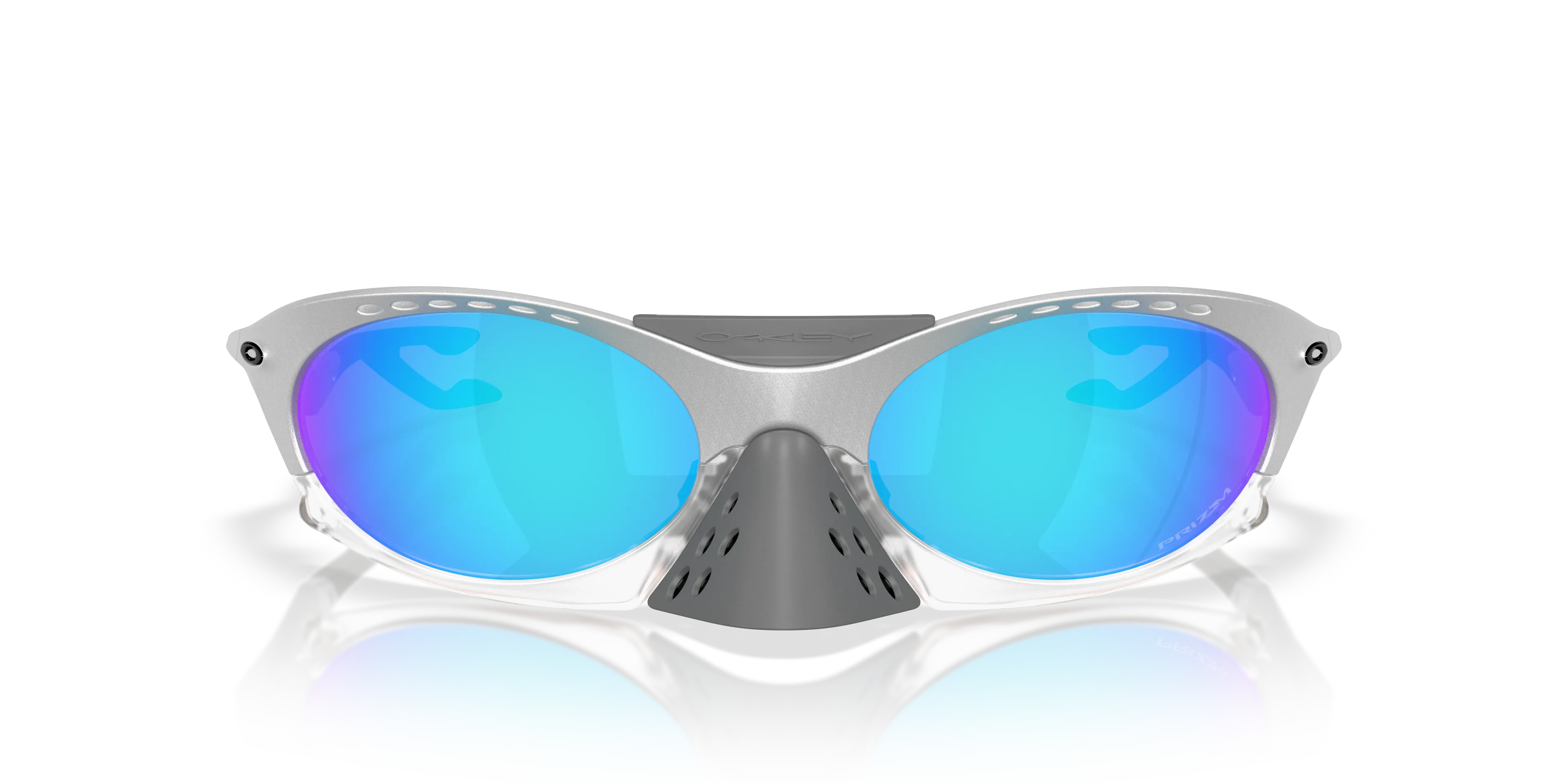 Oakley OO9437 PLANTARIS 943713 Occhiali da sole O_Matter Grigio Blu Rotonda Normale - immagine 3