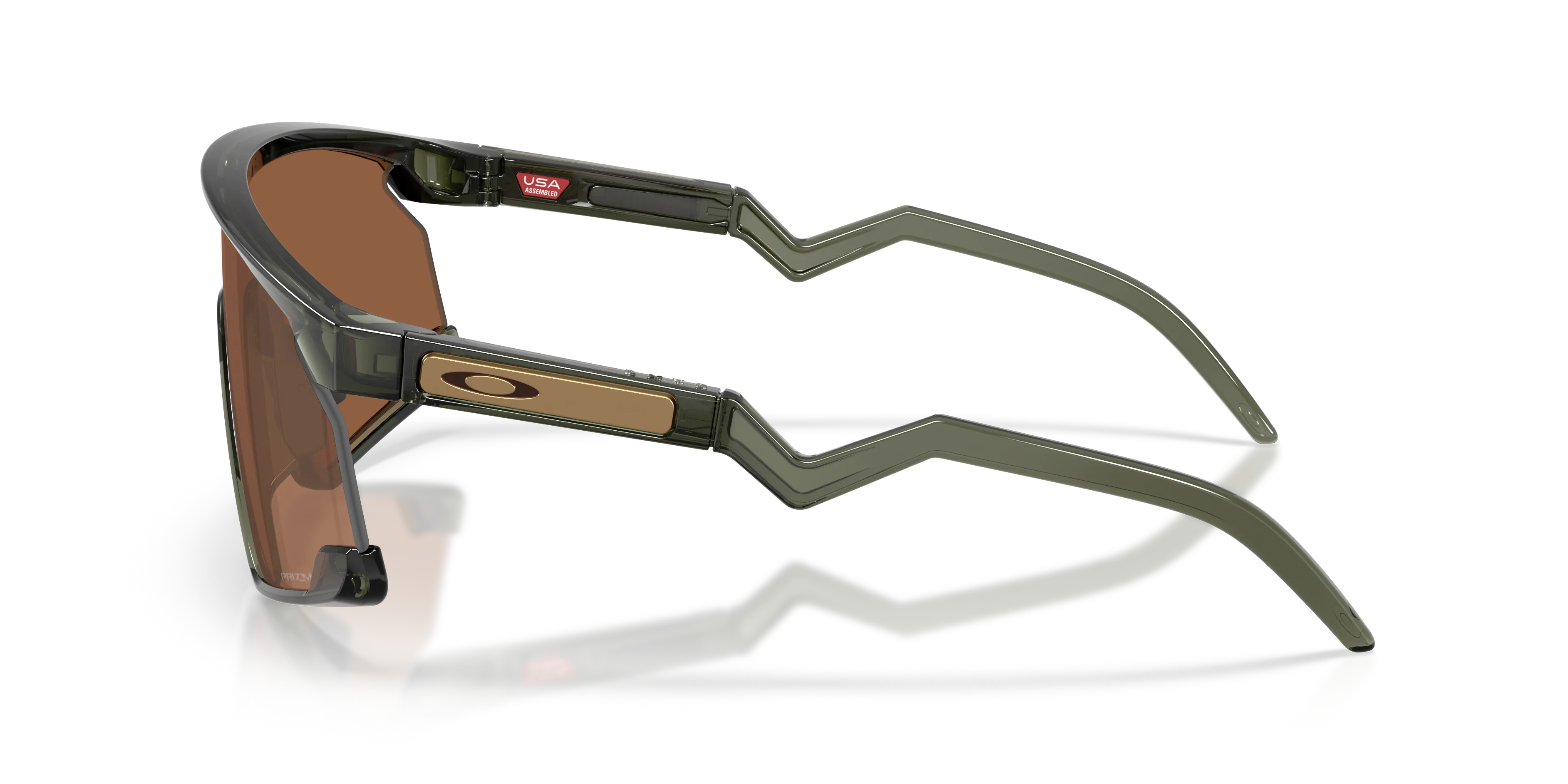 Oakley OO9280 BXTR 928023 Occhiali da sole O_Matter Verde Marrone Maschera Normale - immagine 4