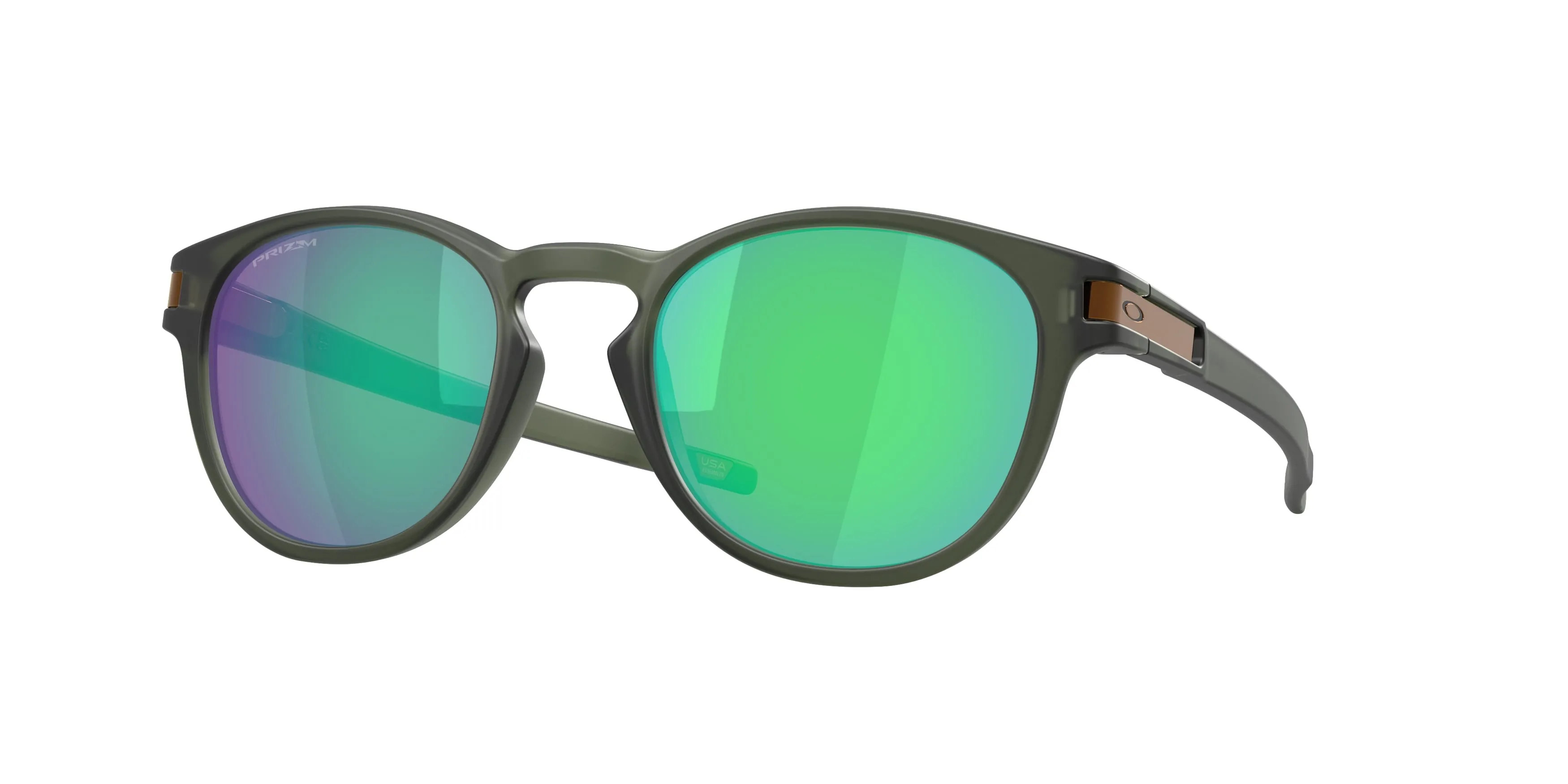 Oakley OO9265 LATCH 926578 Occhiali da sole O_Matter Verde Verde Rotonda Normale - immagine 1