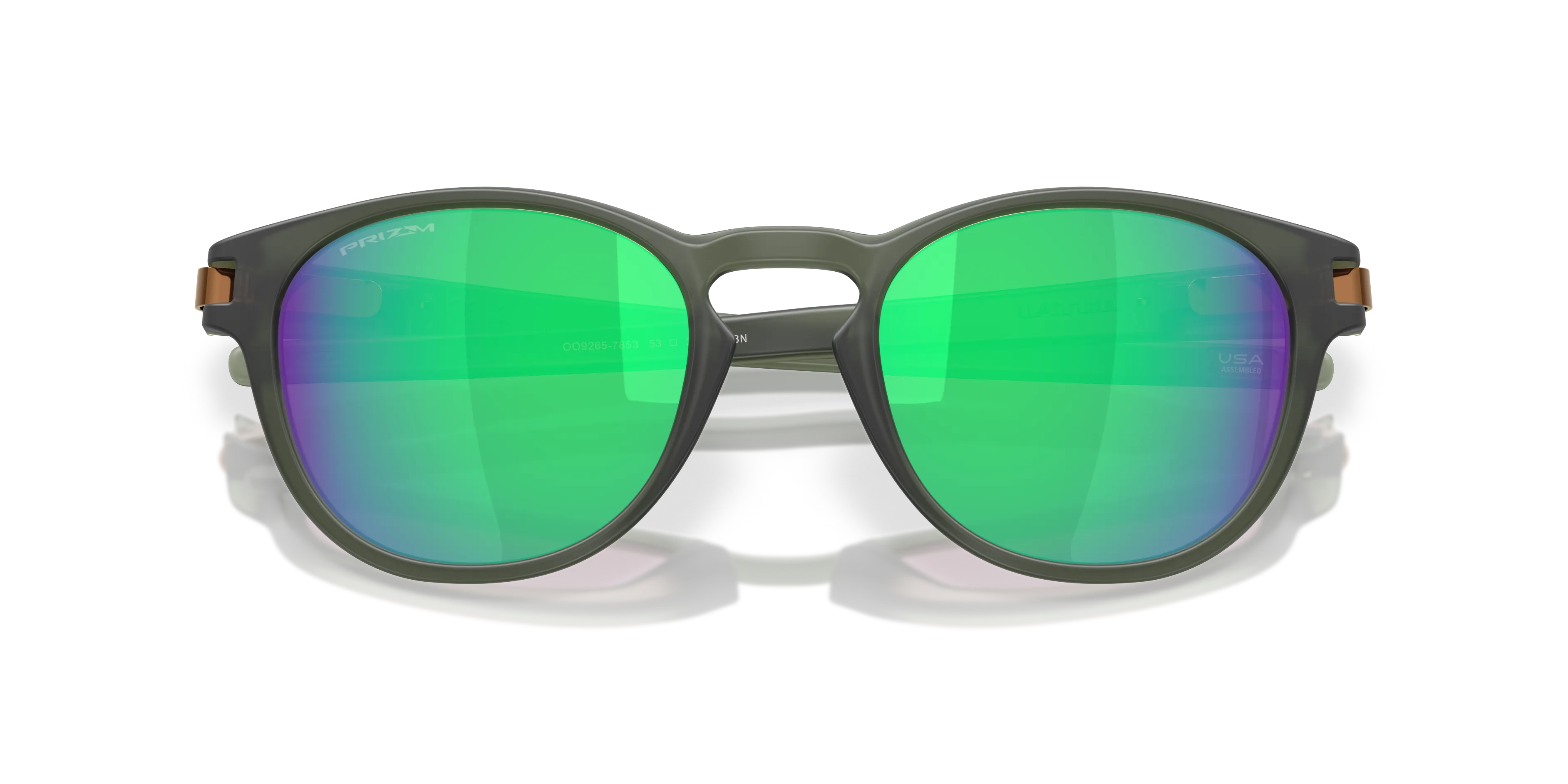 Oakley OO9265 LATCH 926578 Occhiali da sole O_Matter Verde Verde Rotonda Normale - immagine 2