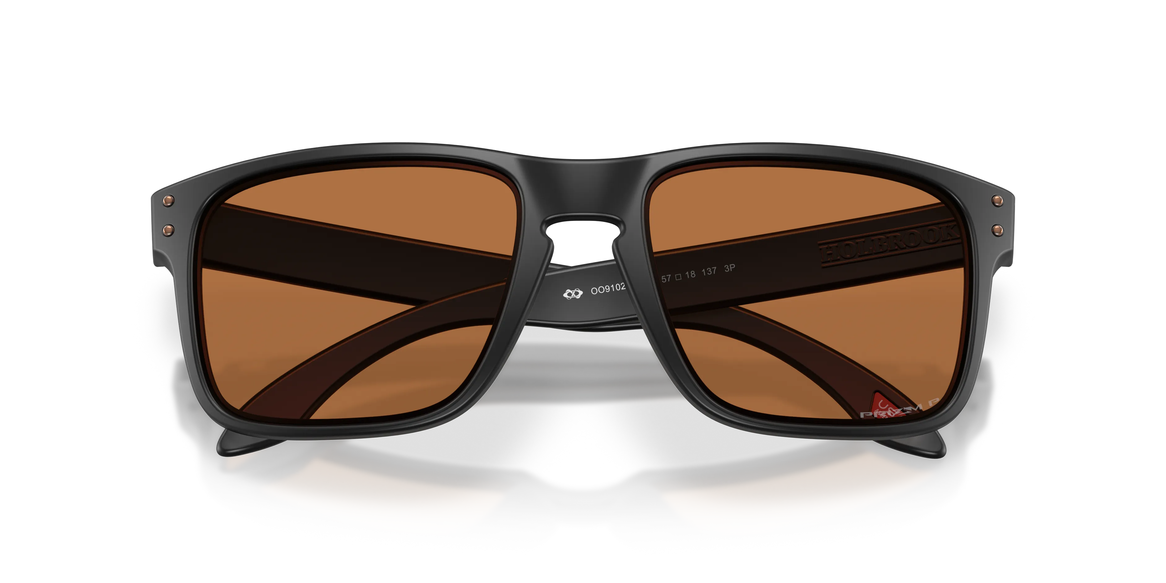 Oakley OO9102 HOLBROOK 9102AM Occhiali da sole O_Matter Nero Bronzo Squadrata Polarizzata - immagine 2