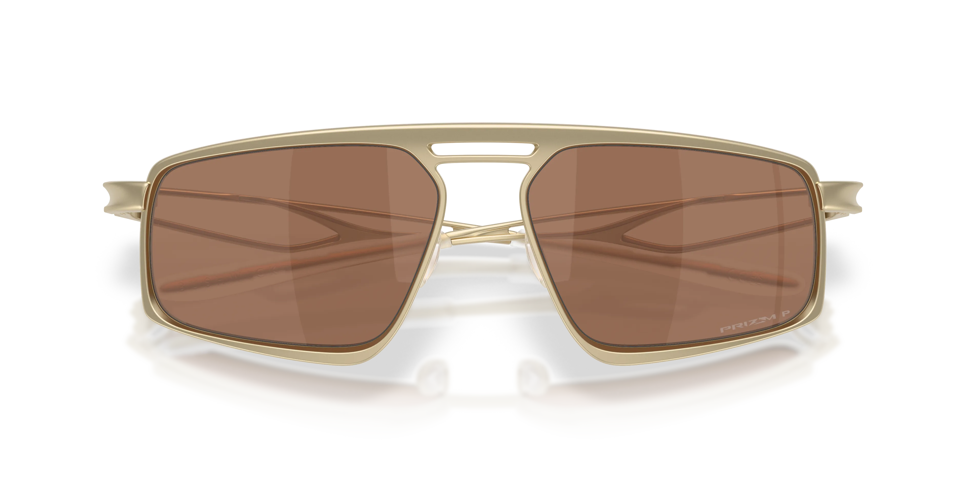 Oakley OO6031 BUSHWICK 603106 Occhiali da sole Titanio Oro Marrone Squadrata Polarizzata - immagine 2
