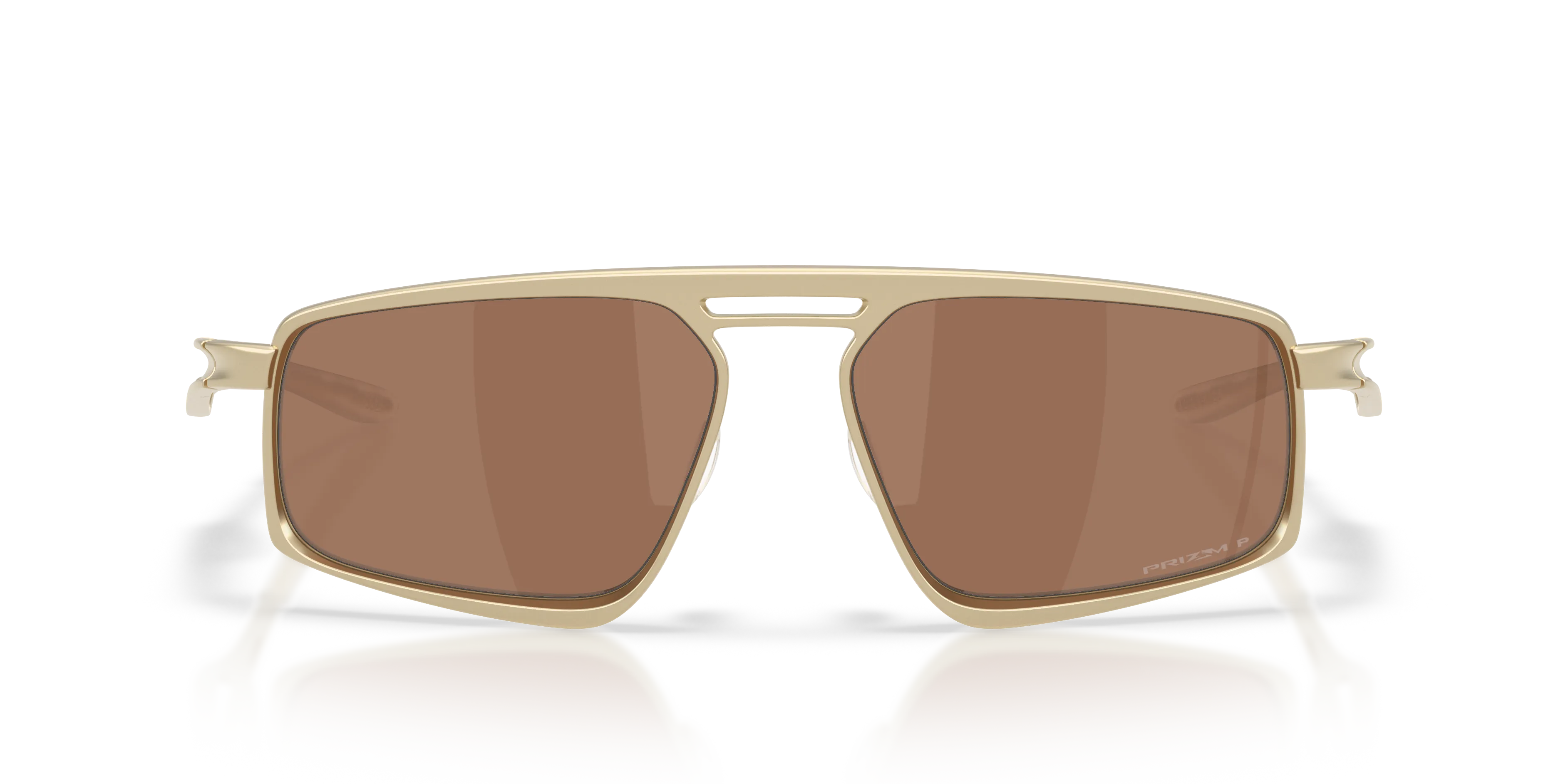 Oakley OO6031 BUSHWICK 603106 Occhiali da sole Titanio Oro Marrone Squadrata Polarizzata - immagine 3