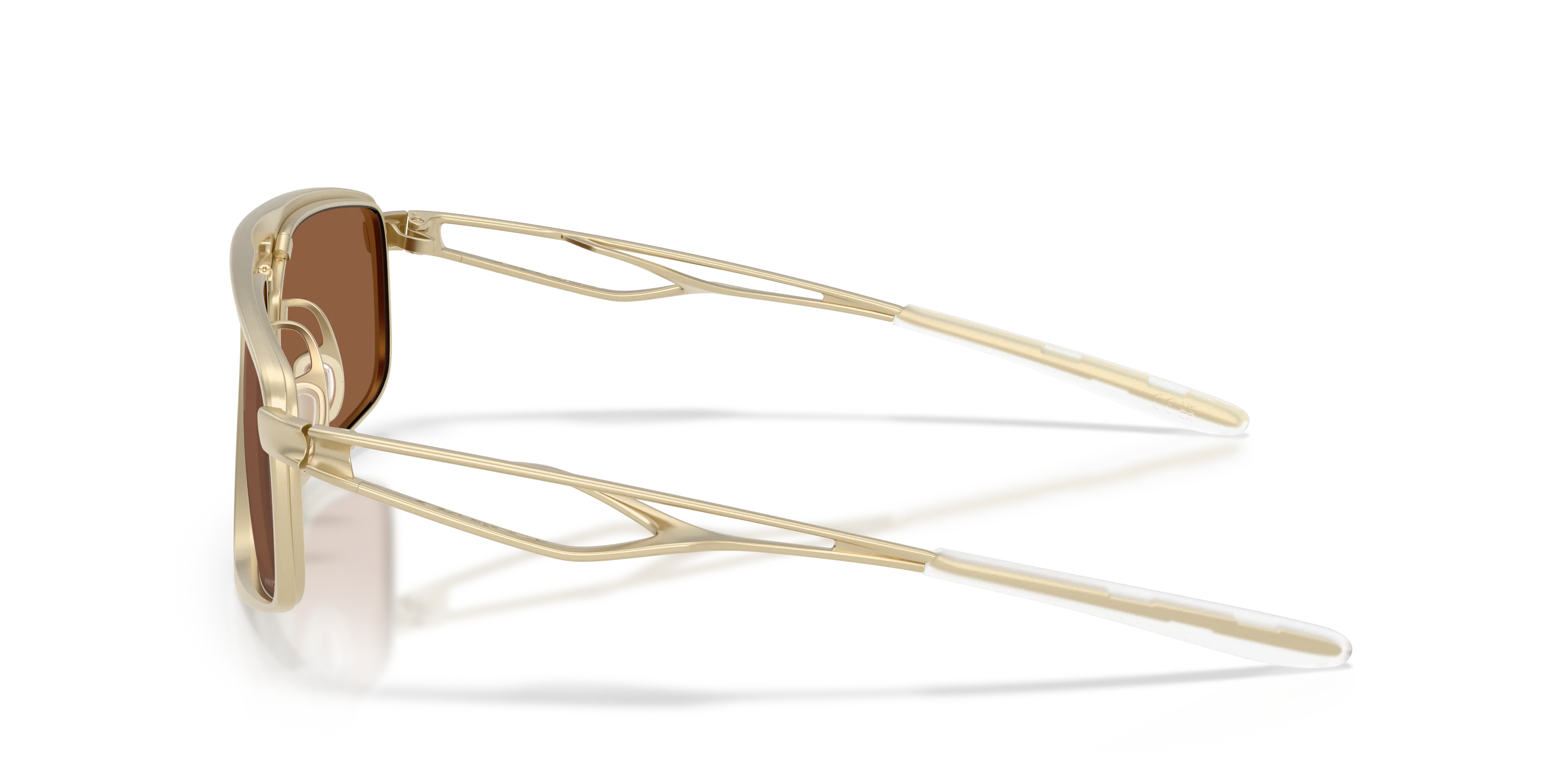 Oakley OO6031 BUSHWICK 603106 Occhiali da sole Titanio Oro Marrone Squadrata Polarizzata - immagine 4