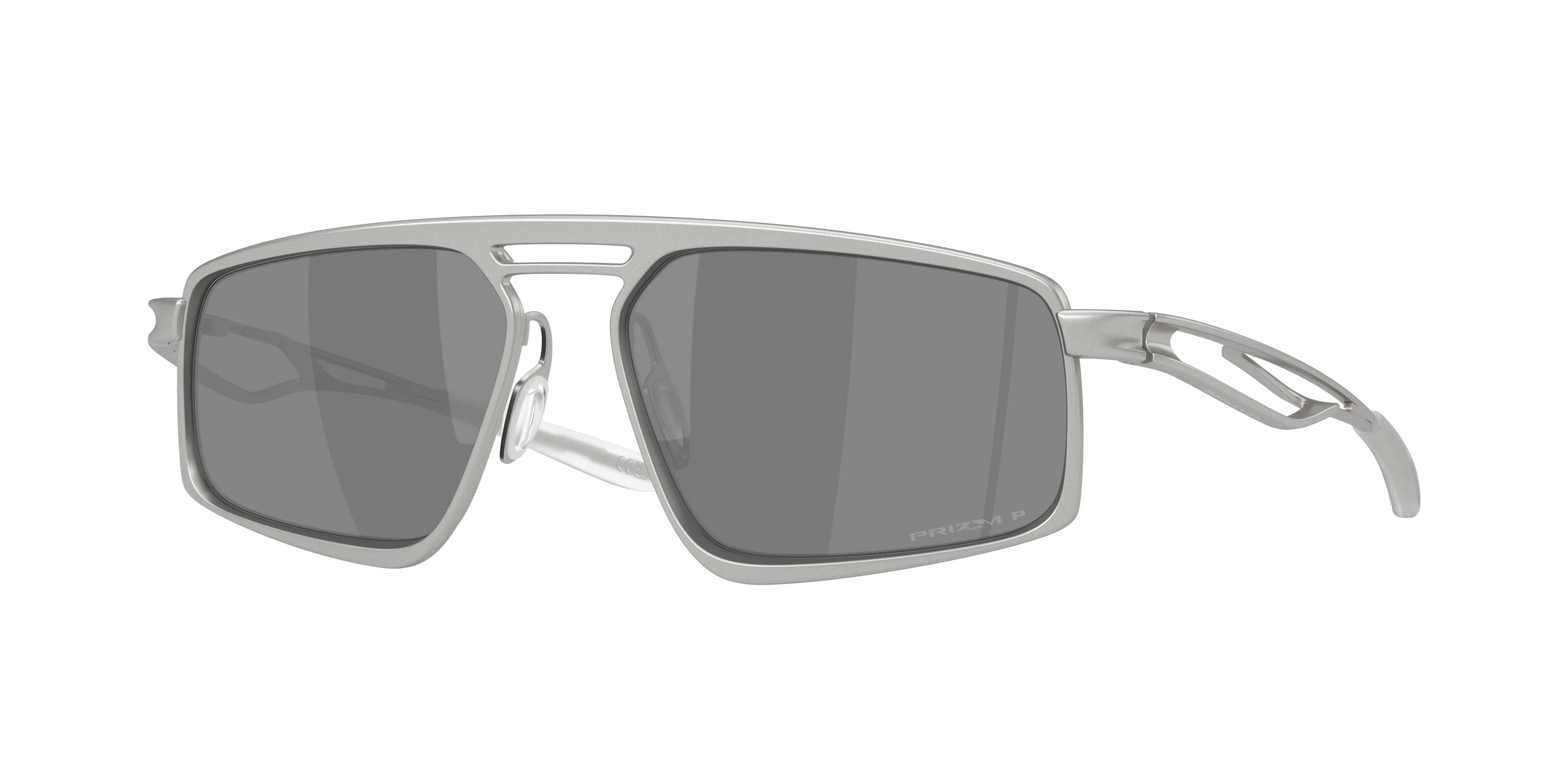 Oakley OO6031 BUSHWICK 603105 Occhiali da sole Titanio Argento Grigio Squadrata Polarizzata - immagine 1