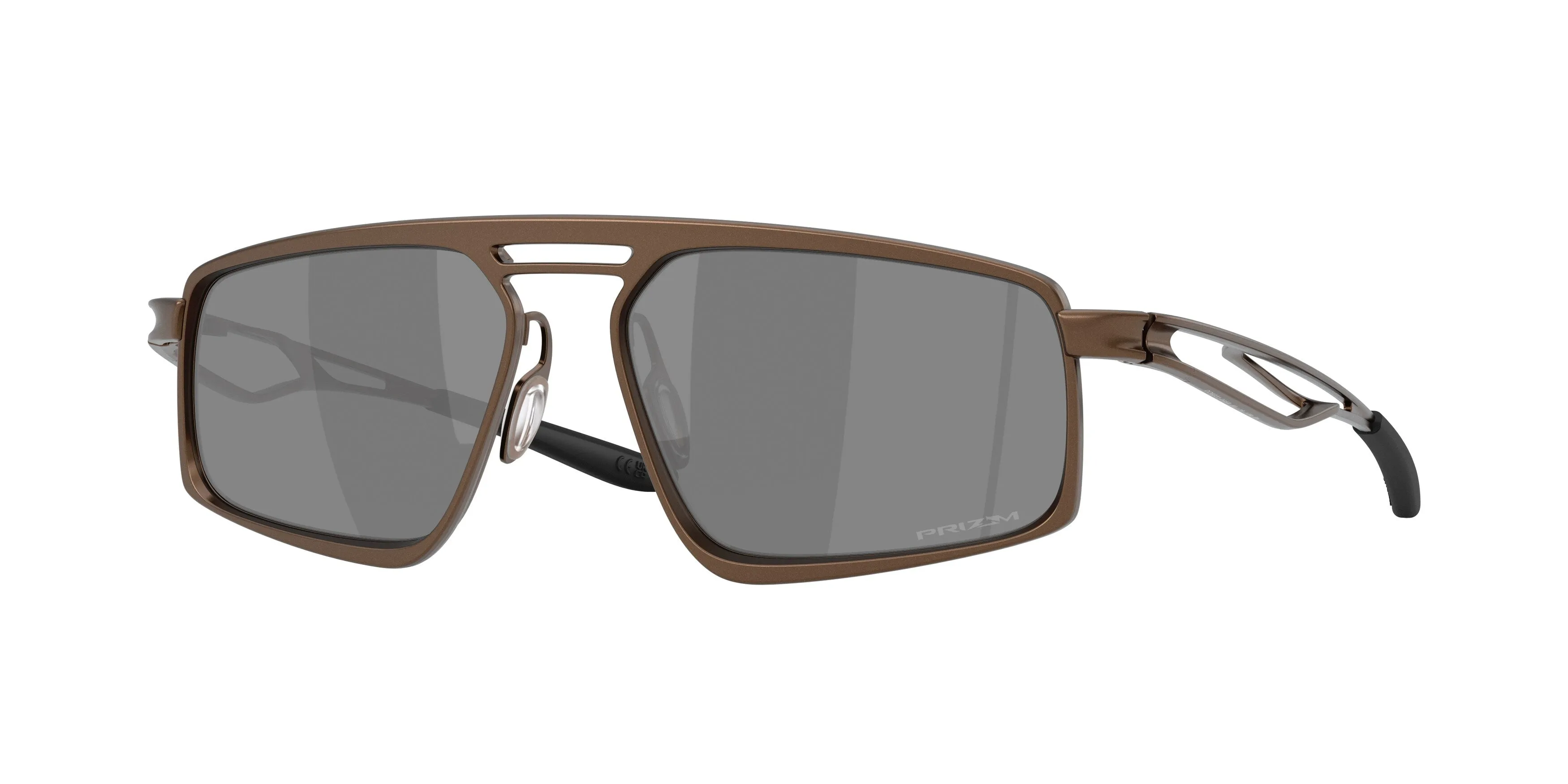 Oakley OO6031 BUSHWICK 603104 Occhiali da sole Titanio Marrone Grigio Squadrata Normale - immagine 1