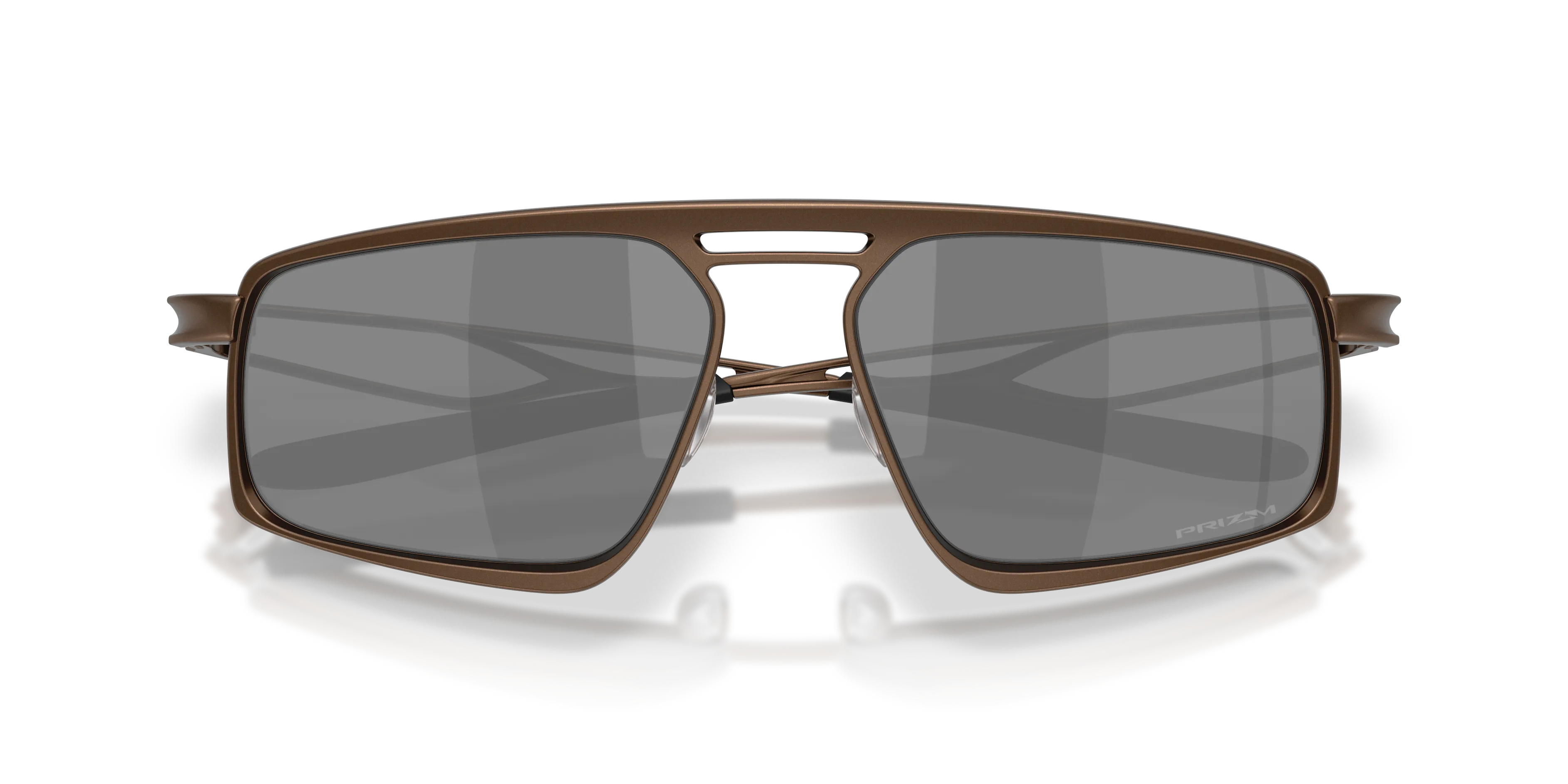 Oakley OO6031 BUSHWICK 603104 Occhiali da sole Titanio Marrone Grigio Squadrata Normale - immagine 2