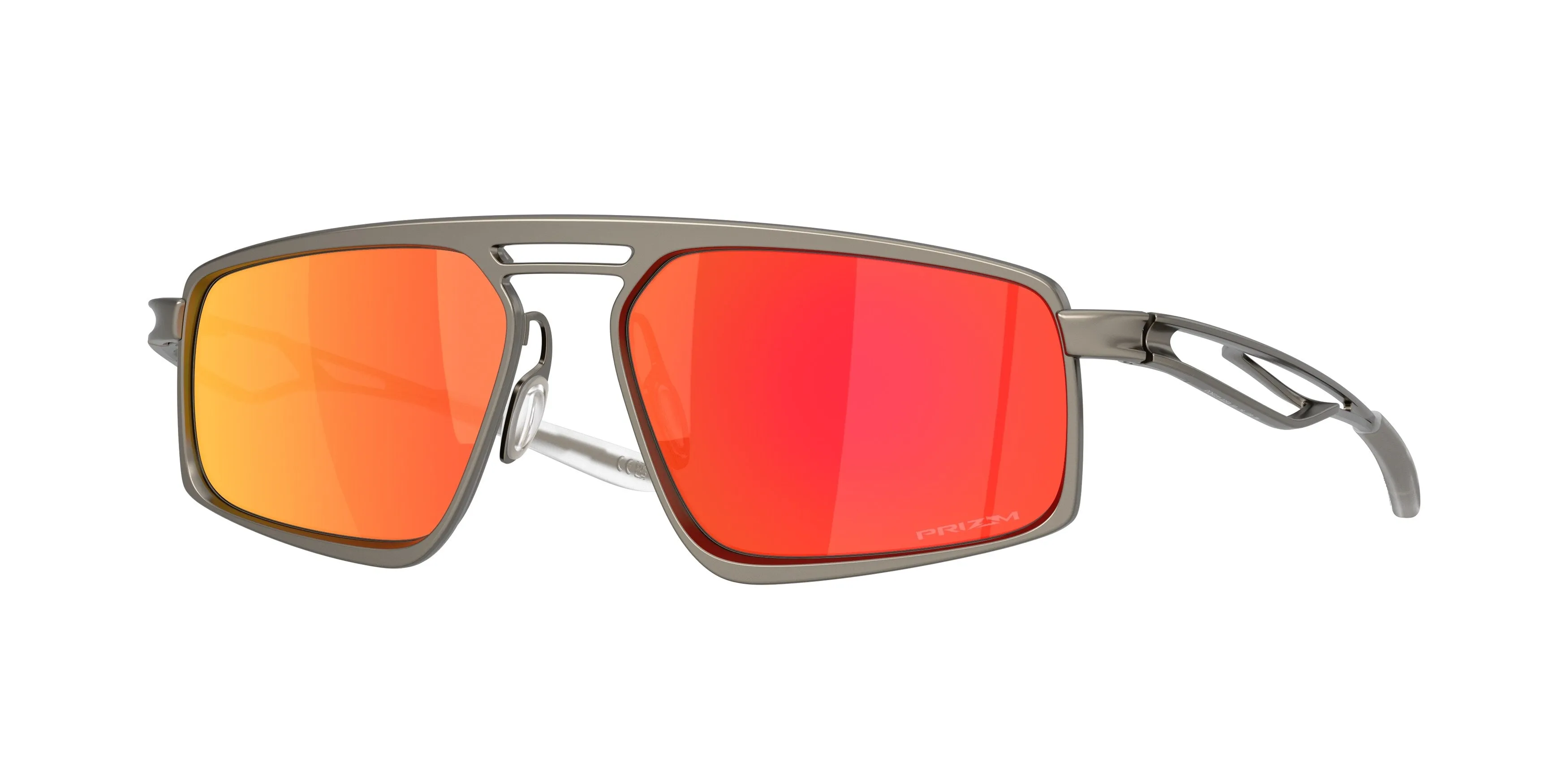 Oakley OO6031 BUSHWICK 603102 Occhiali da sole Titanio Grigio Rosso Squadrata Normale - immagine 1