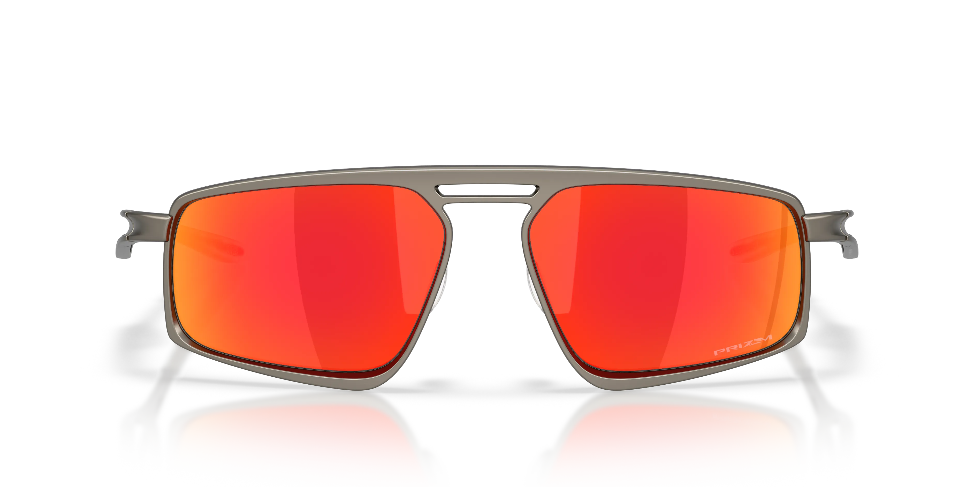 Oakley OO6031 BUSHWICK 603102 Occhiali da sole Titanio Grigio Rosso Squadrata Normale - immagine 3