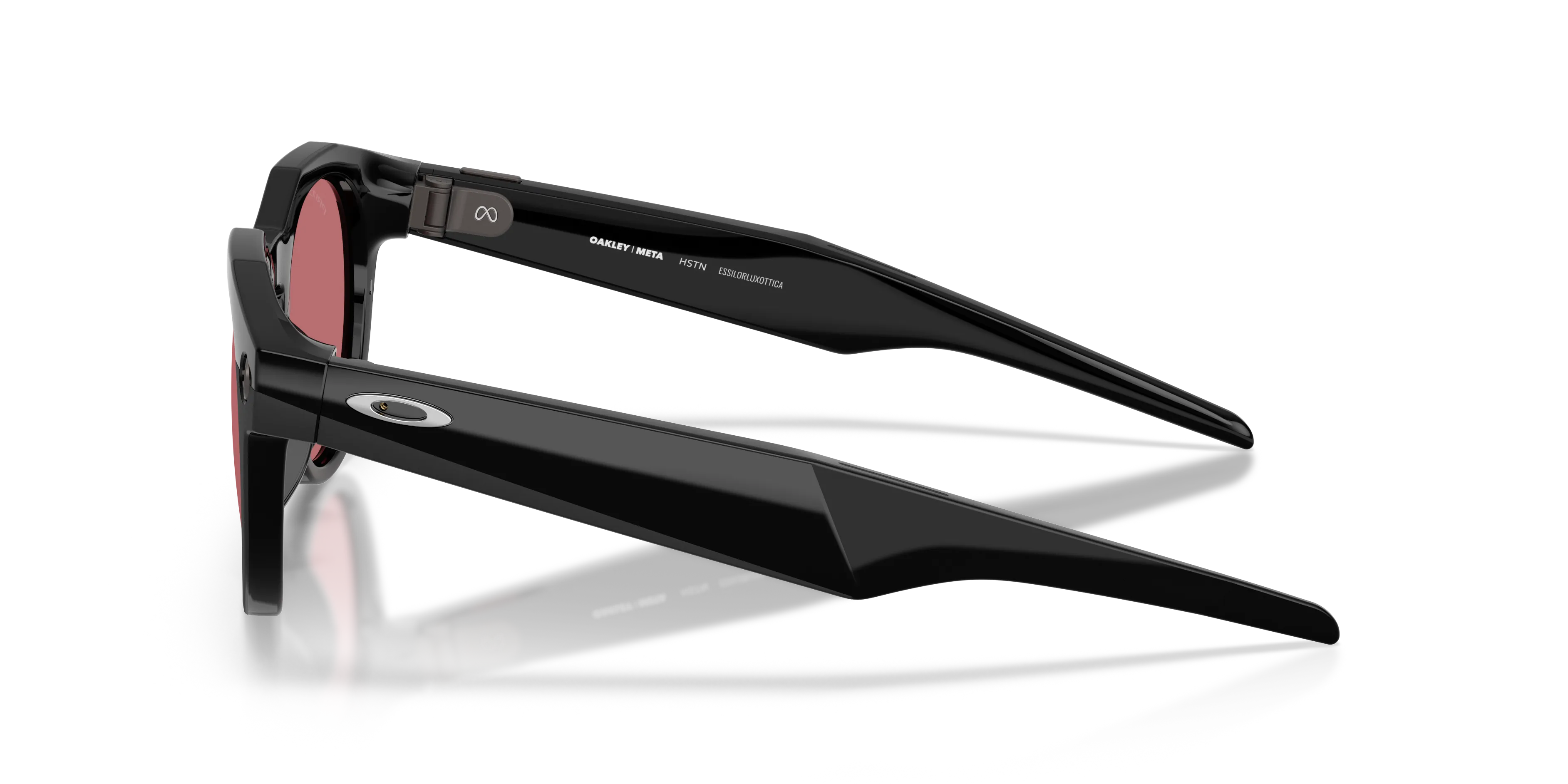 Oakley Meta OW8002 Hstn 800209 Smart glasses O_Matter Nero Rosso Rotonda Specchiate Prizm - immagine 4