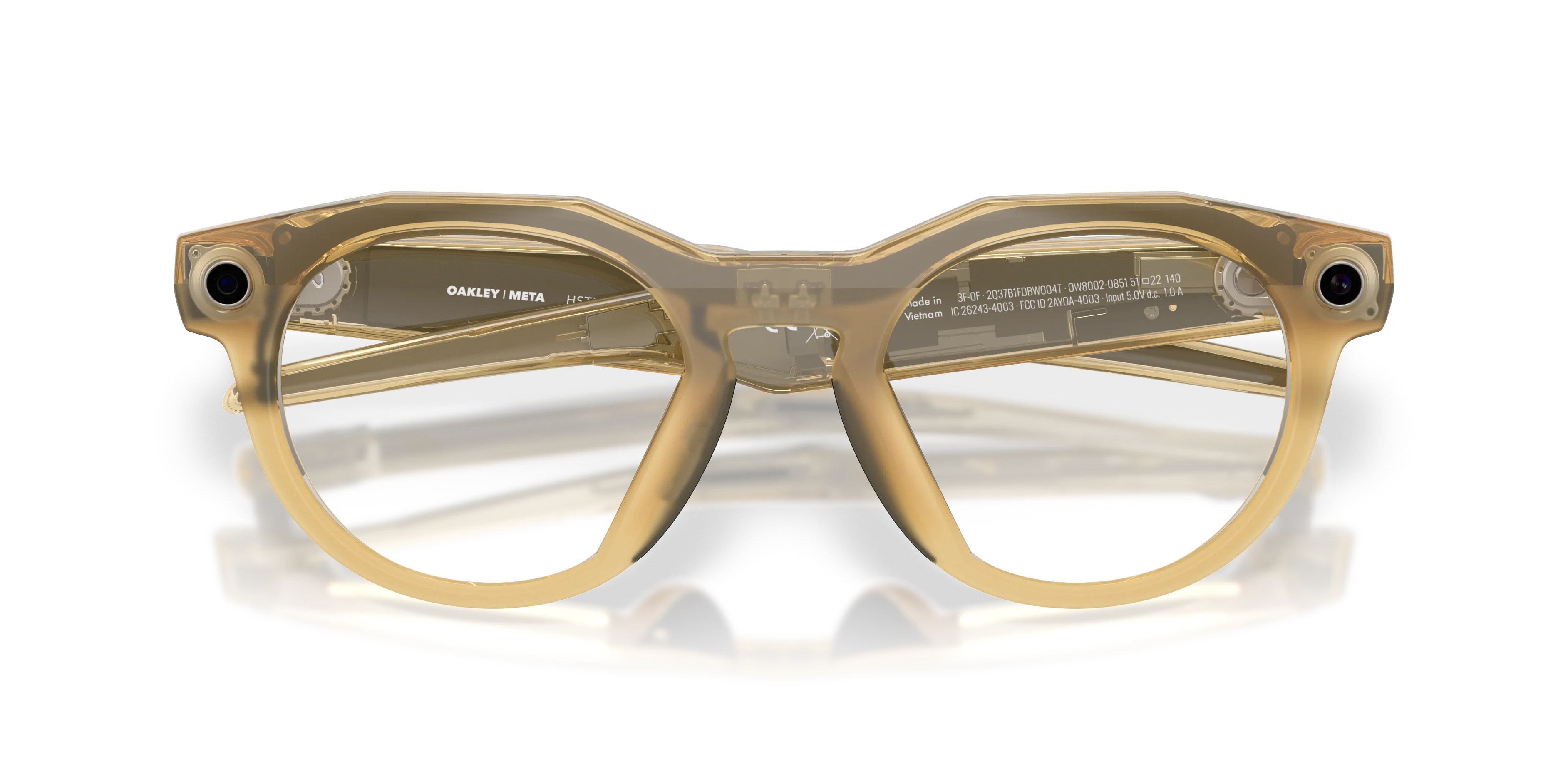 Oakley Meta OW8002 Hstn 800208 Smart glasses O_Matter Giallo Marrone Rotonda Transitions Fotocromatico - immagine 3