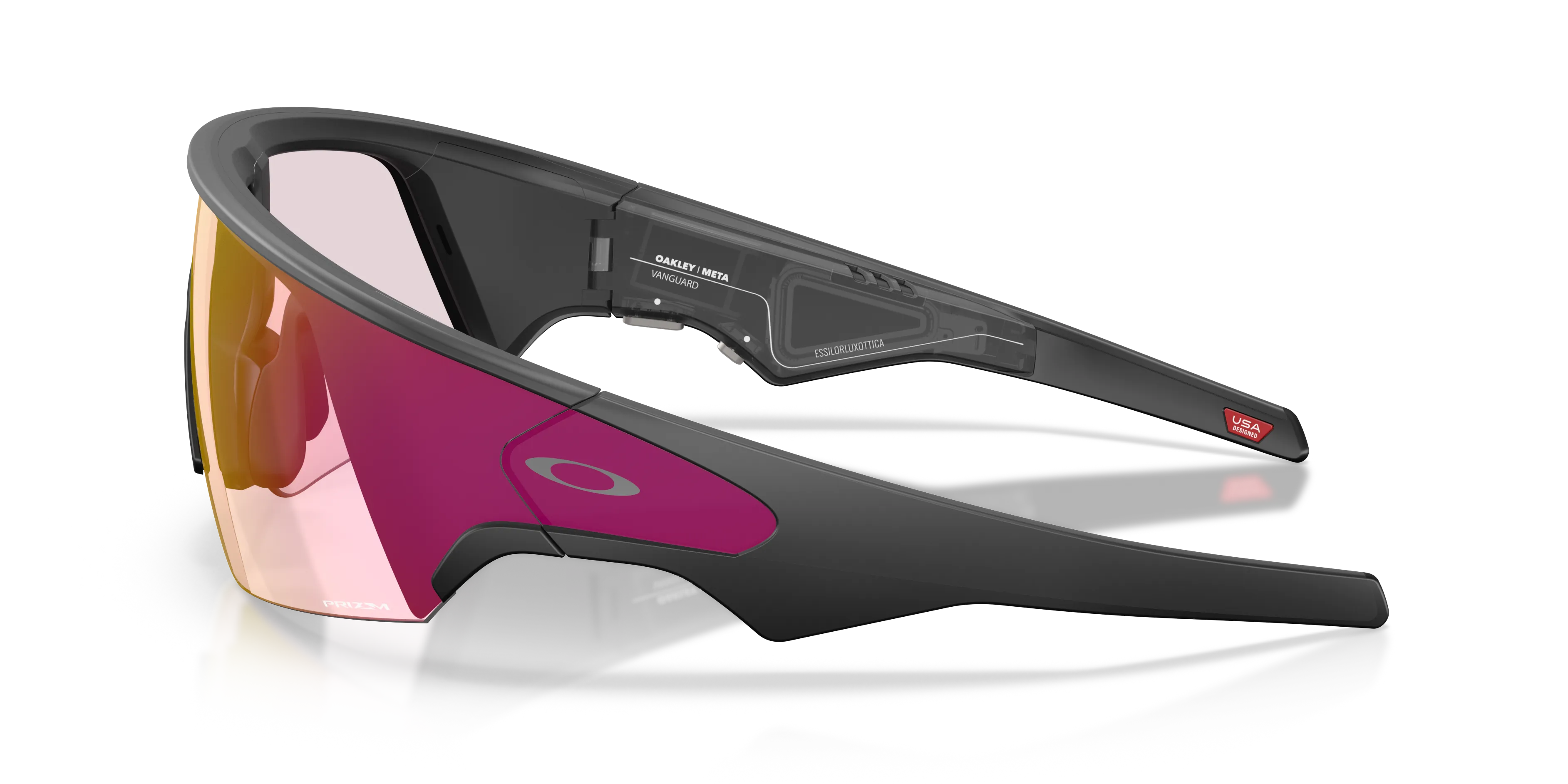 Oakley Meta OW8001 Vanguard 800109 Smart glasses O_Matter Nero Rosa Geometrica Fotocromatiche Prizm - immagine 4