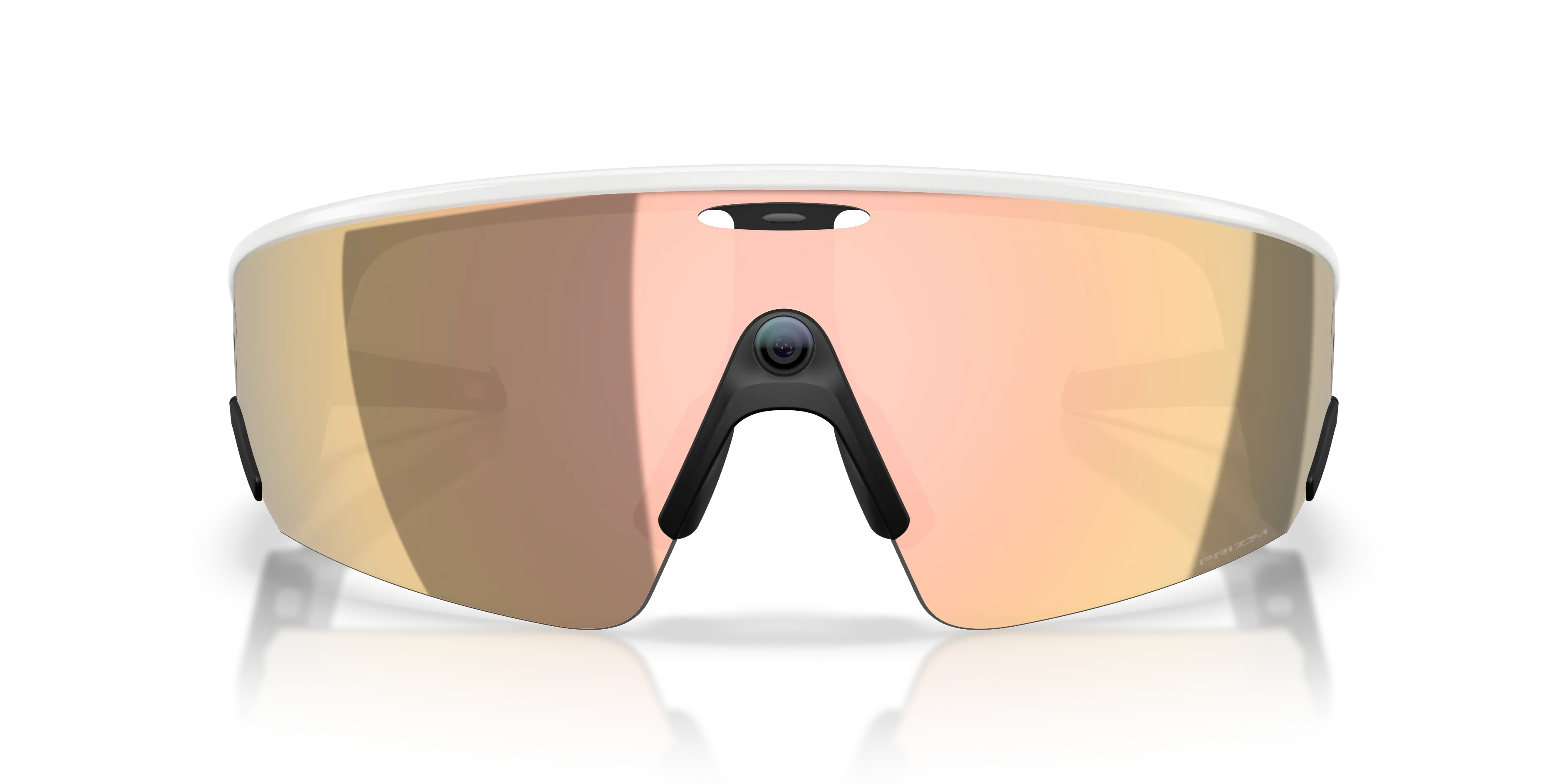 Oakley Meta OW8001 Vanguard 800108 Smart glasses O_Matter Bianco Oro Geometrica Specchiate Prizm - immagine 3
