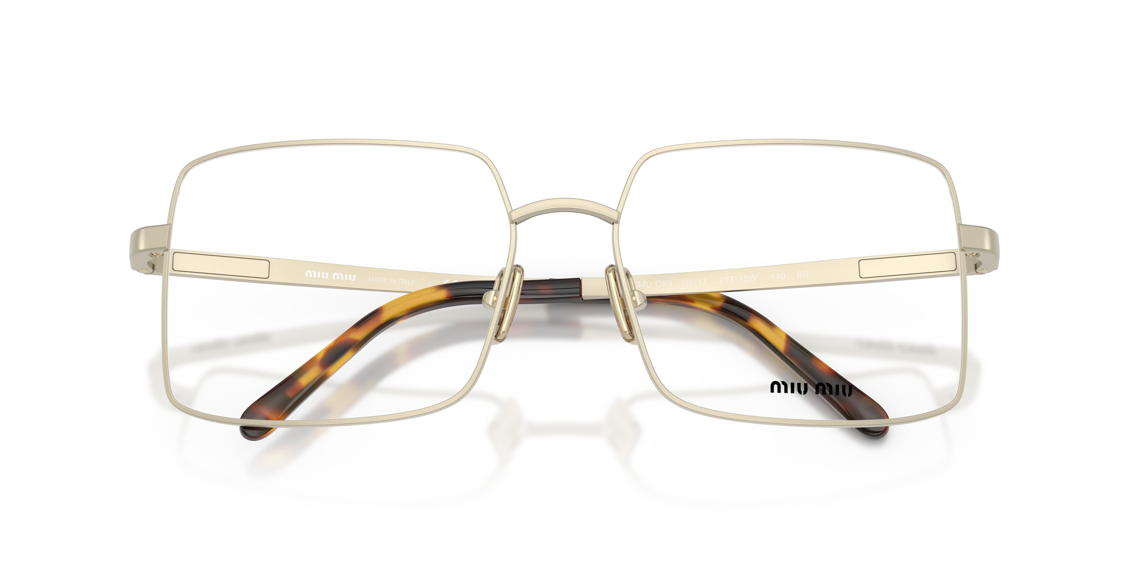 Miu Miu MU C53S 27T10W Montature da vista Acciaio Marrone Trasparente Geometrica Normale - immagine 2