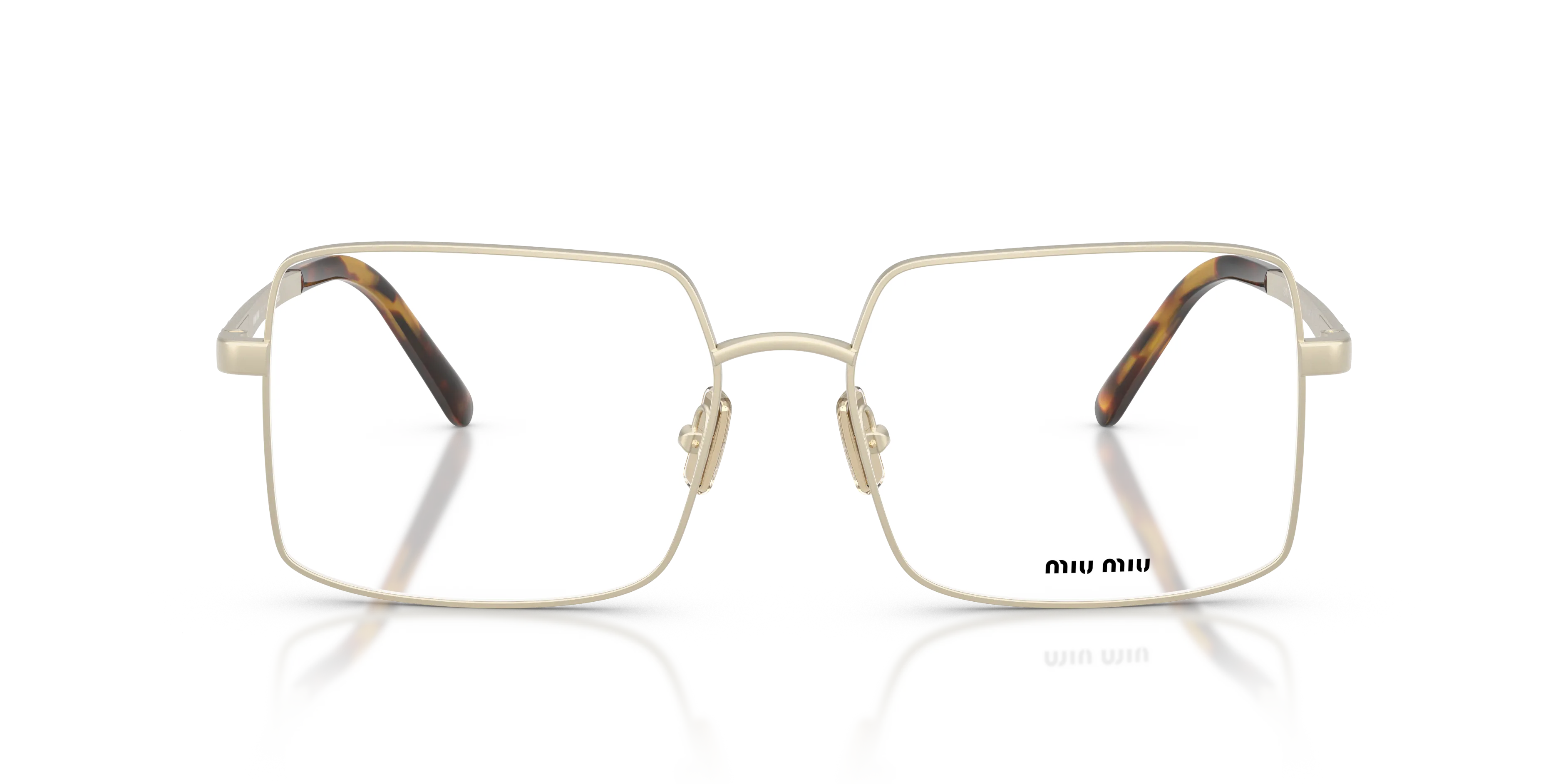 Miu Miu MU C53S 27T10W Montature da vista Acciaio Marrone Trasparente Geometrica Normale - immagine 3