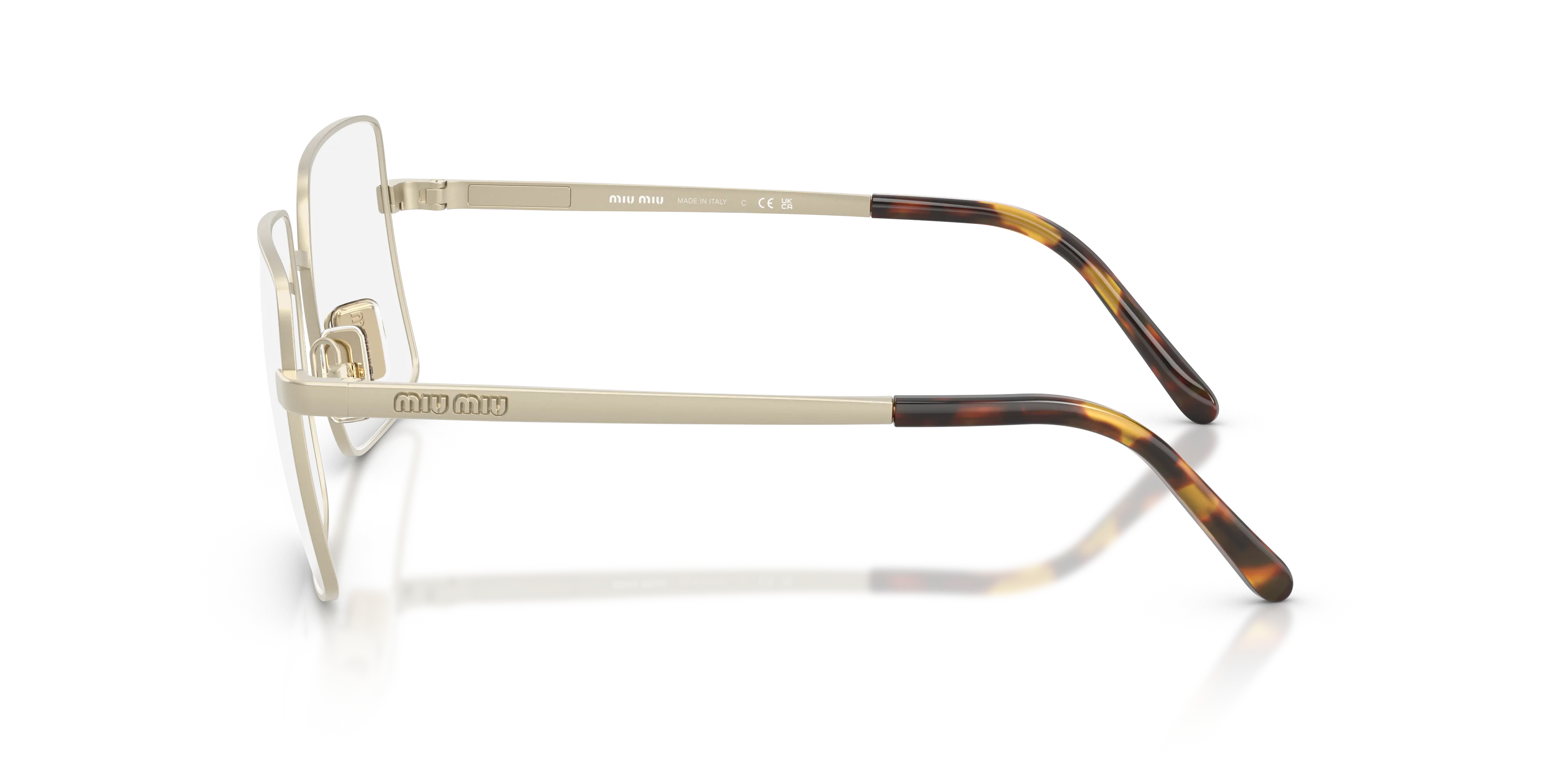 Miu Miu MU C53S 27T10W Montature da vista Acciaio Marrone Trasparente Geometrica Normale - immagine 4