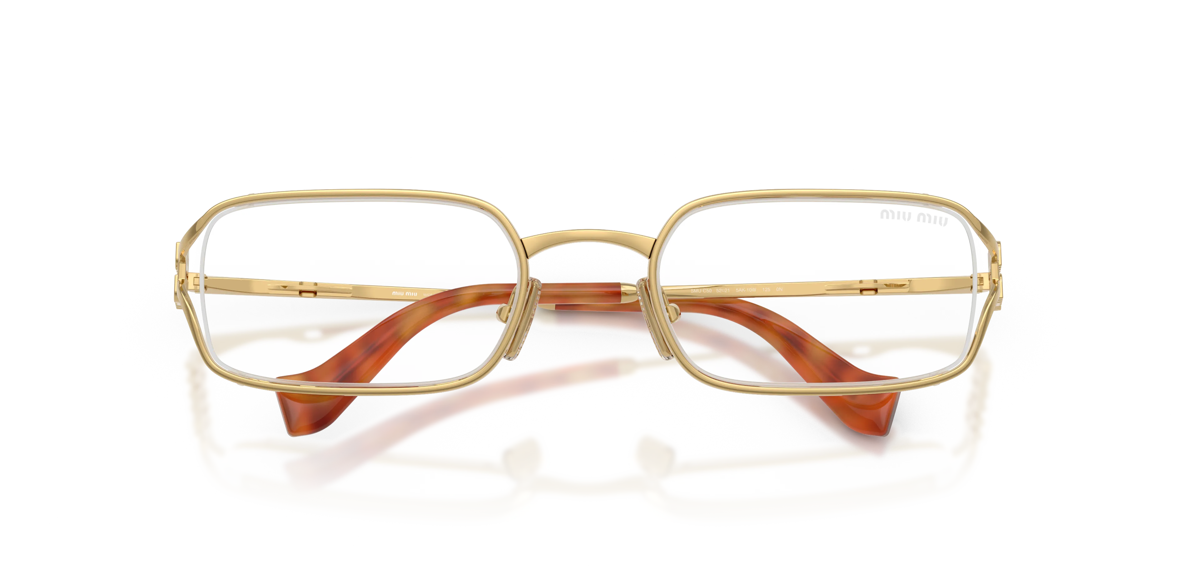 Miu Miu MU C50S 5AK10W Montature da vista Metallo Oro Trasparente Squadrata Normale - immagine 2