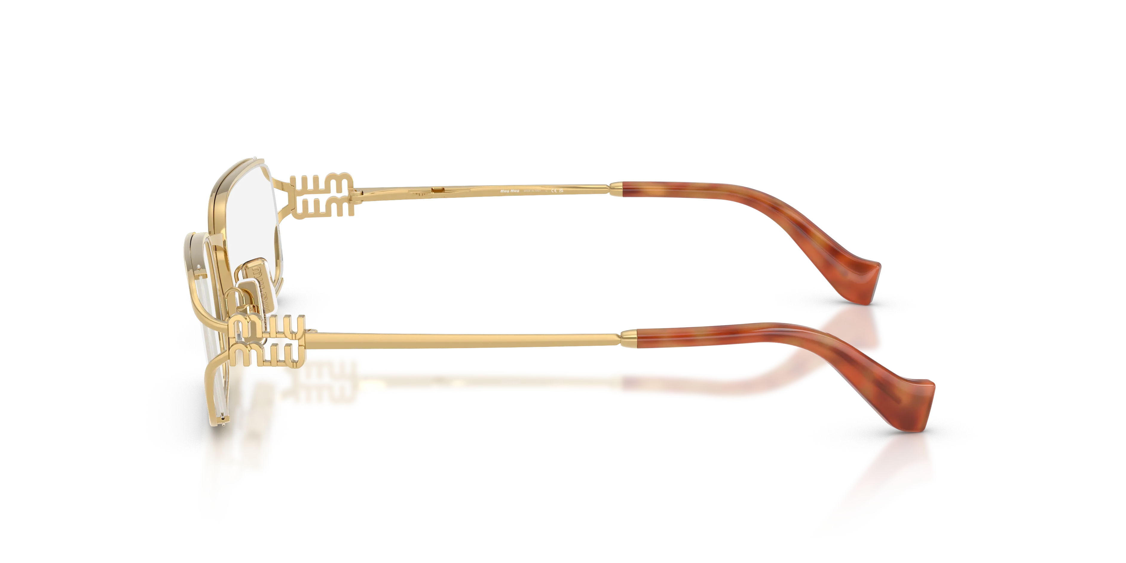 Miu Miu MU C50S 5AK10W Montature da vista Metallo Oro Trasparente Squadrata Normale - immagine 4