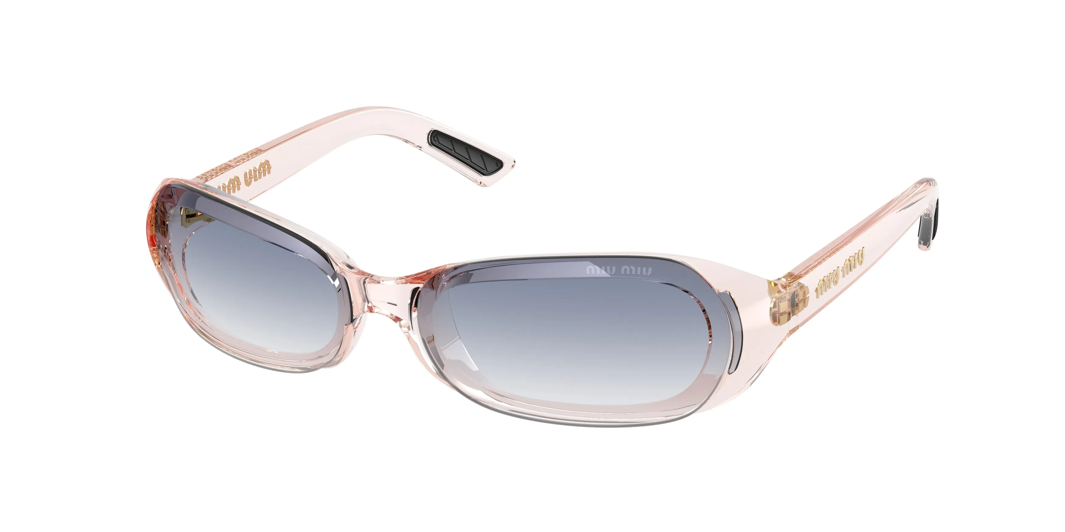 Miu Miu MU C07SU 28S41G Occhiali da sole Nylon Rosa Blu Squadrata Normale Sfumato - immagine 1