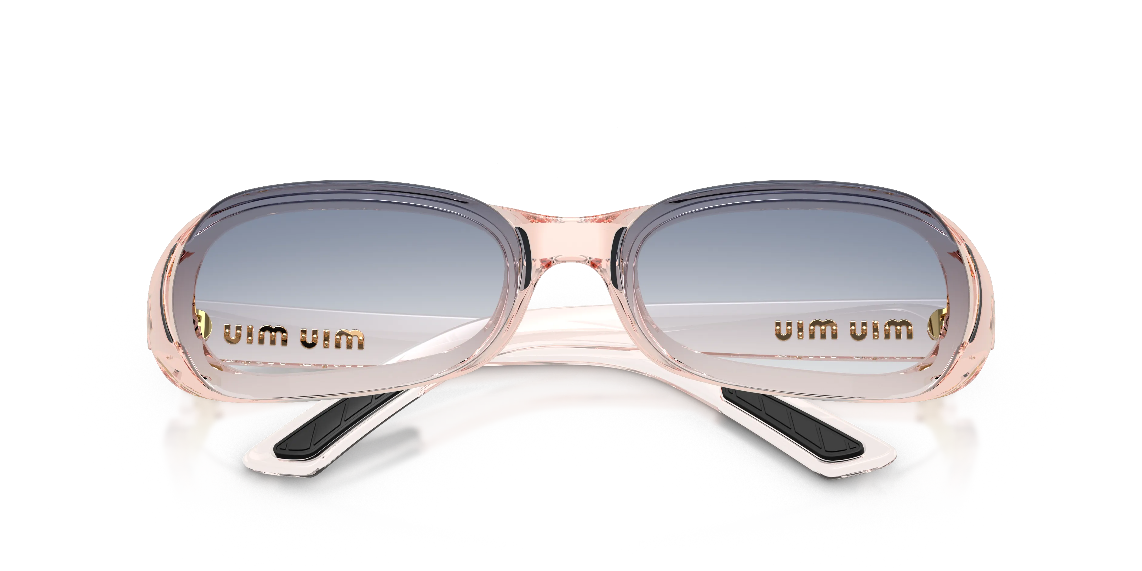 Miu Miu MU C07SU 28S41G Occhiali da sole Nylon Rosa Blu Squadrata Normale Sfumato - immagine 2