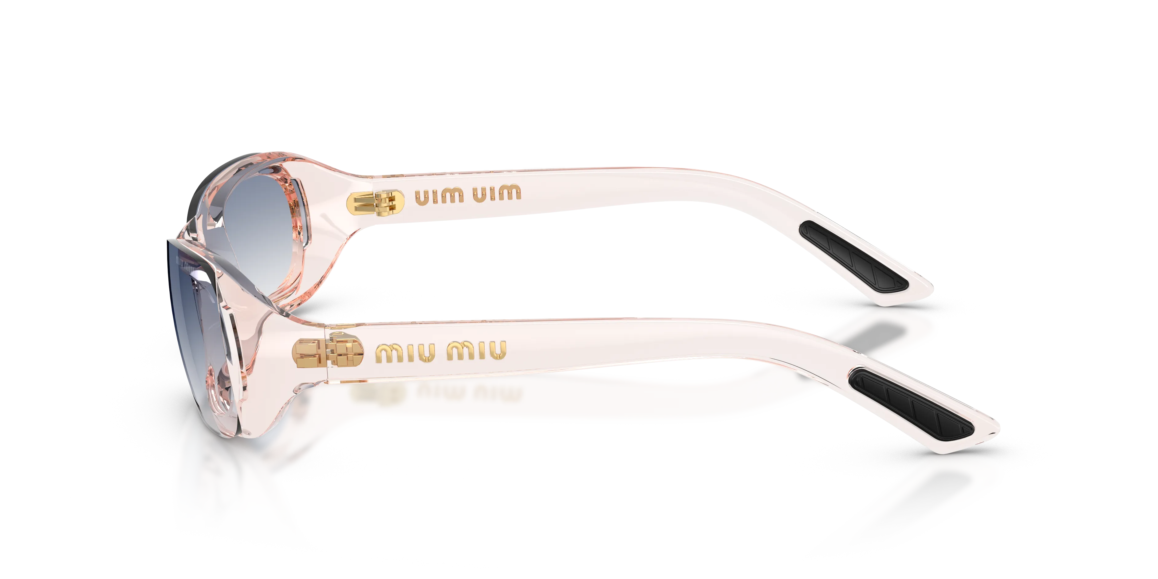 Miu Miu MU C07SU 28S41G Occhiali da sole Nylon Rosa Blu Squadrata Normale Sfumato - immagine 4