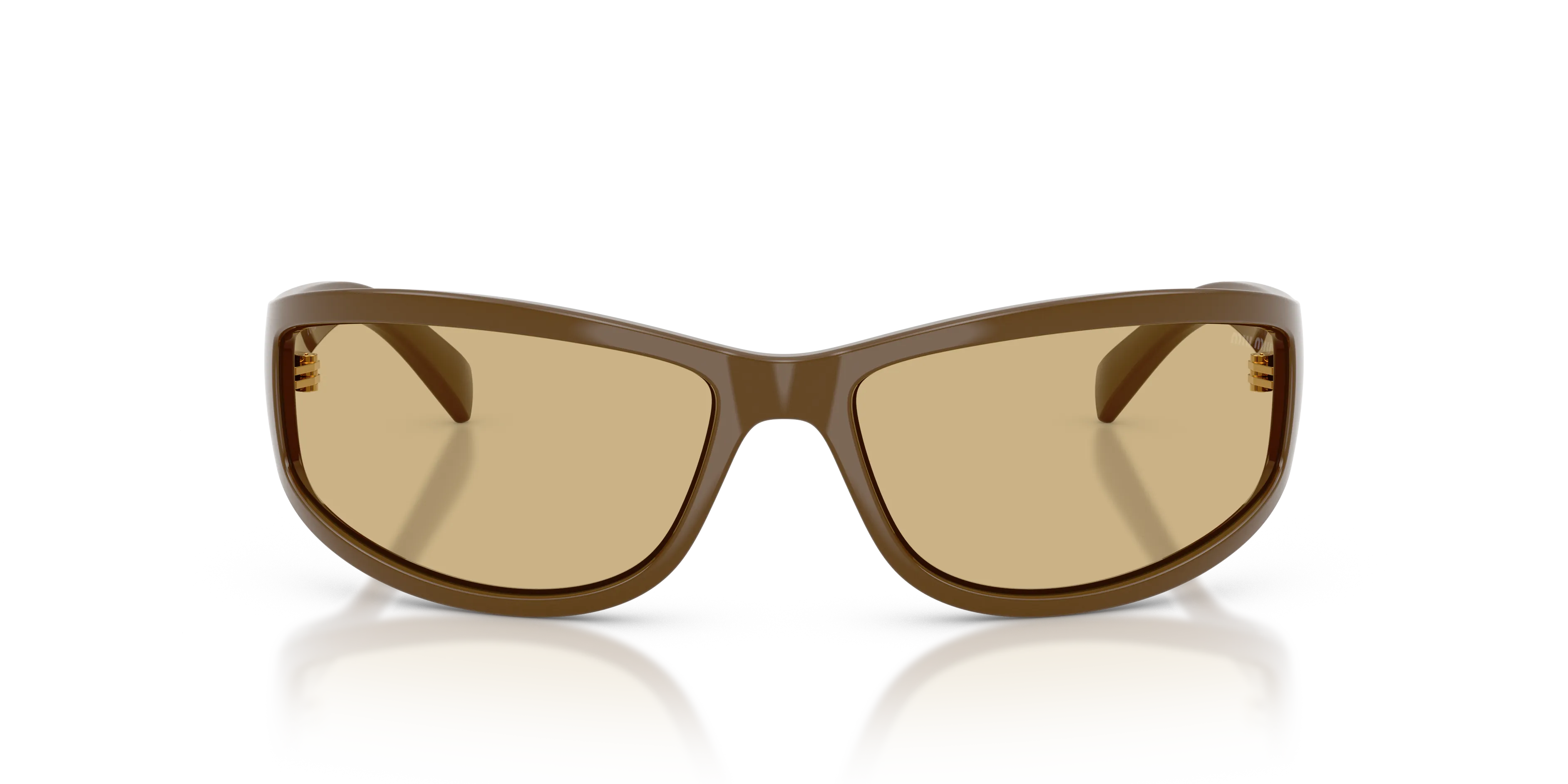 Miu Miu MU C06SU 29Q10R Occhiali da sole Acetato Verde Giallo Geometrica Normale - immagine 3